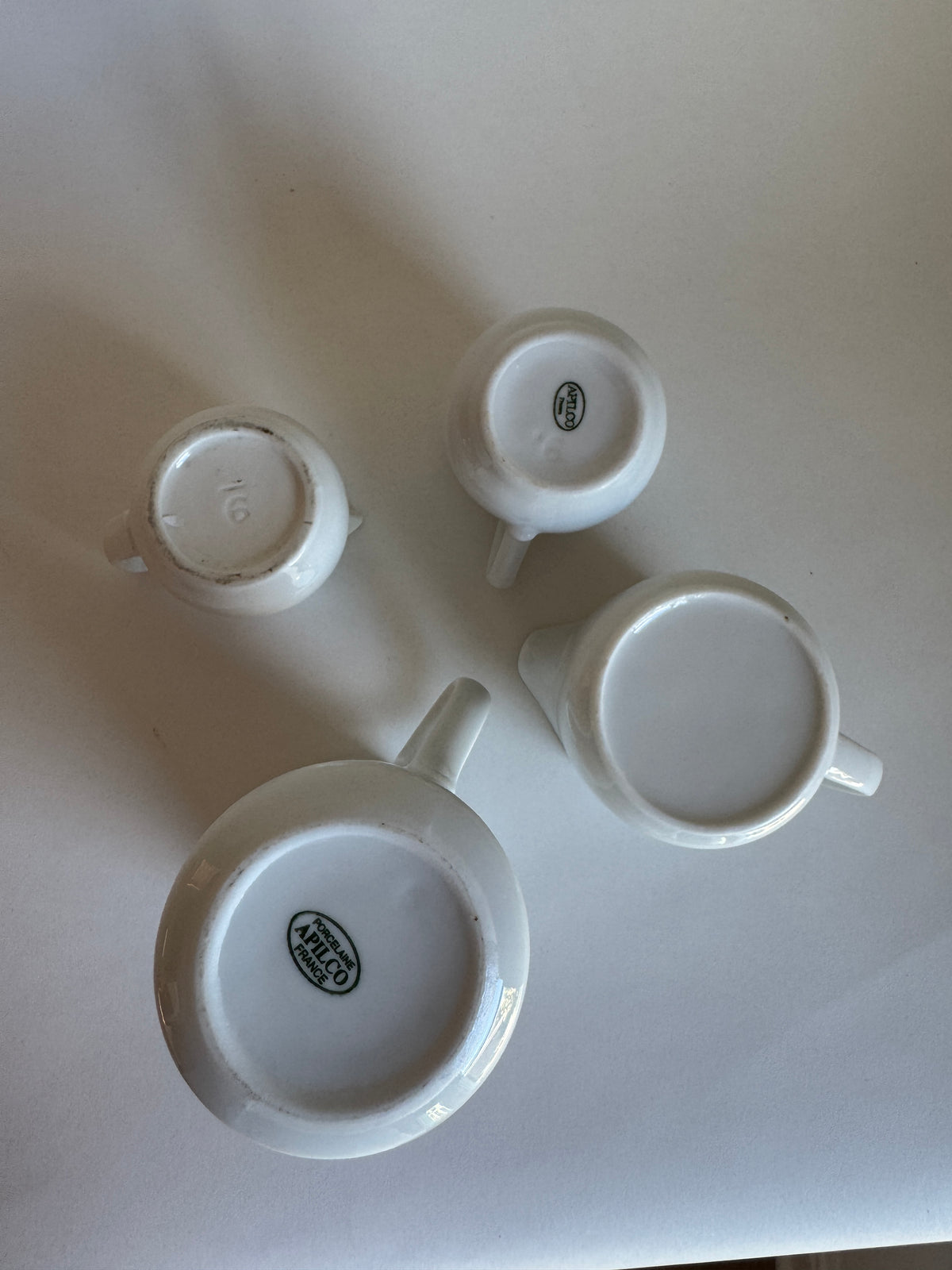 Apilco French Porcelain Pitchers (sold individually)