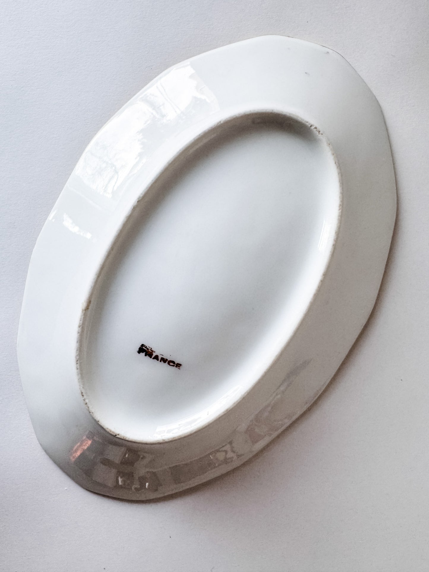 Small Appetizer Dish With Simple Gold Lines