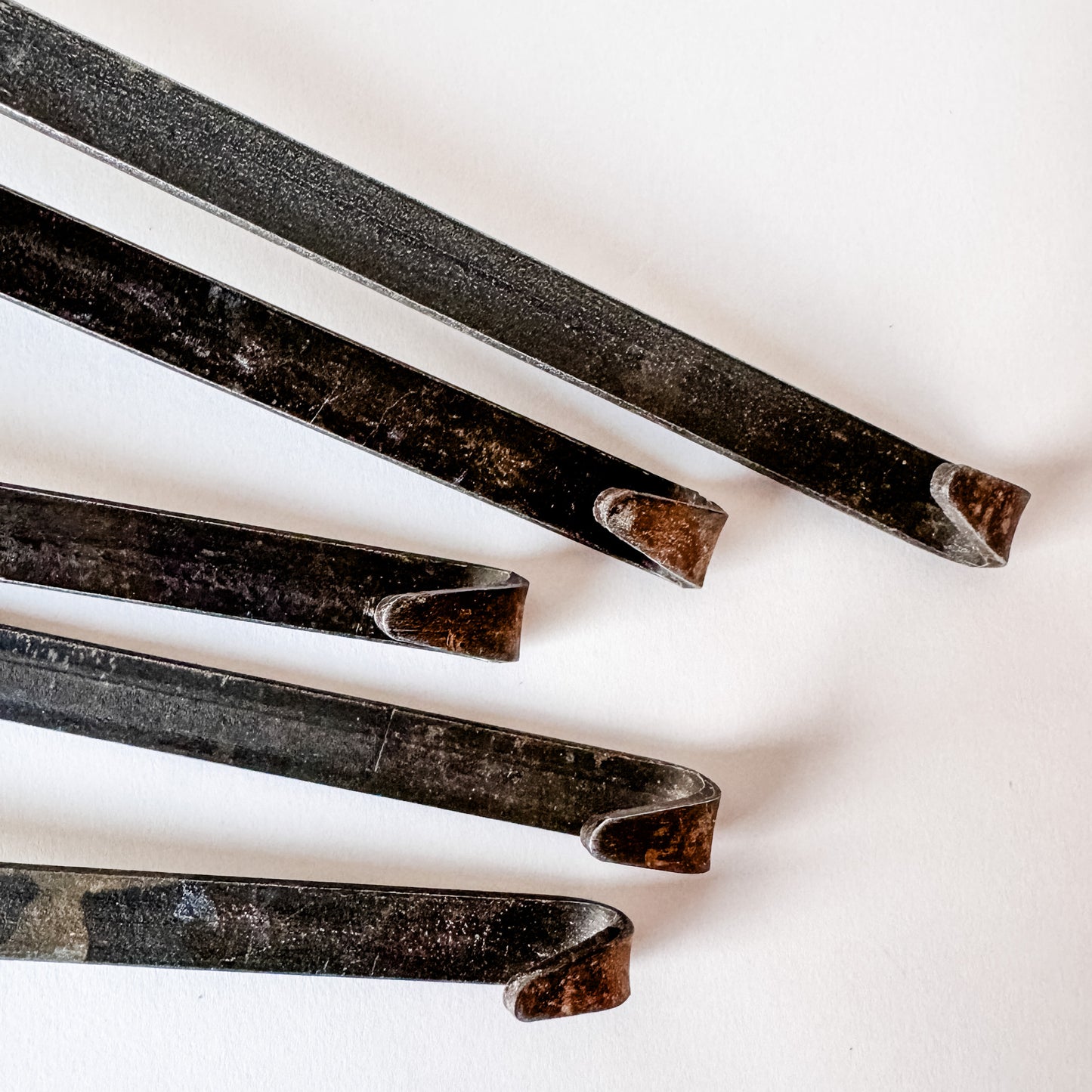 Rare Complete Set of 5 Copper Cooking Utensils