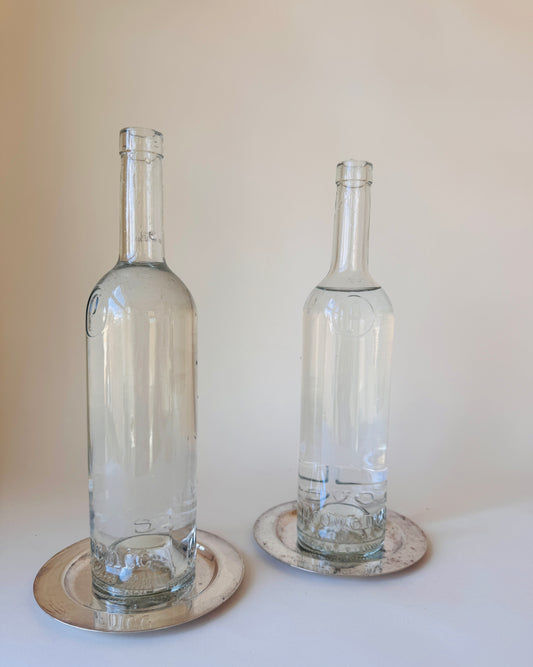 Vintage French Champagne or Wine Bottle Coaster (sold individually)