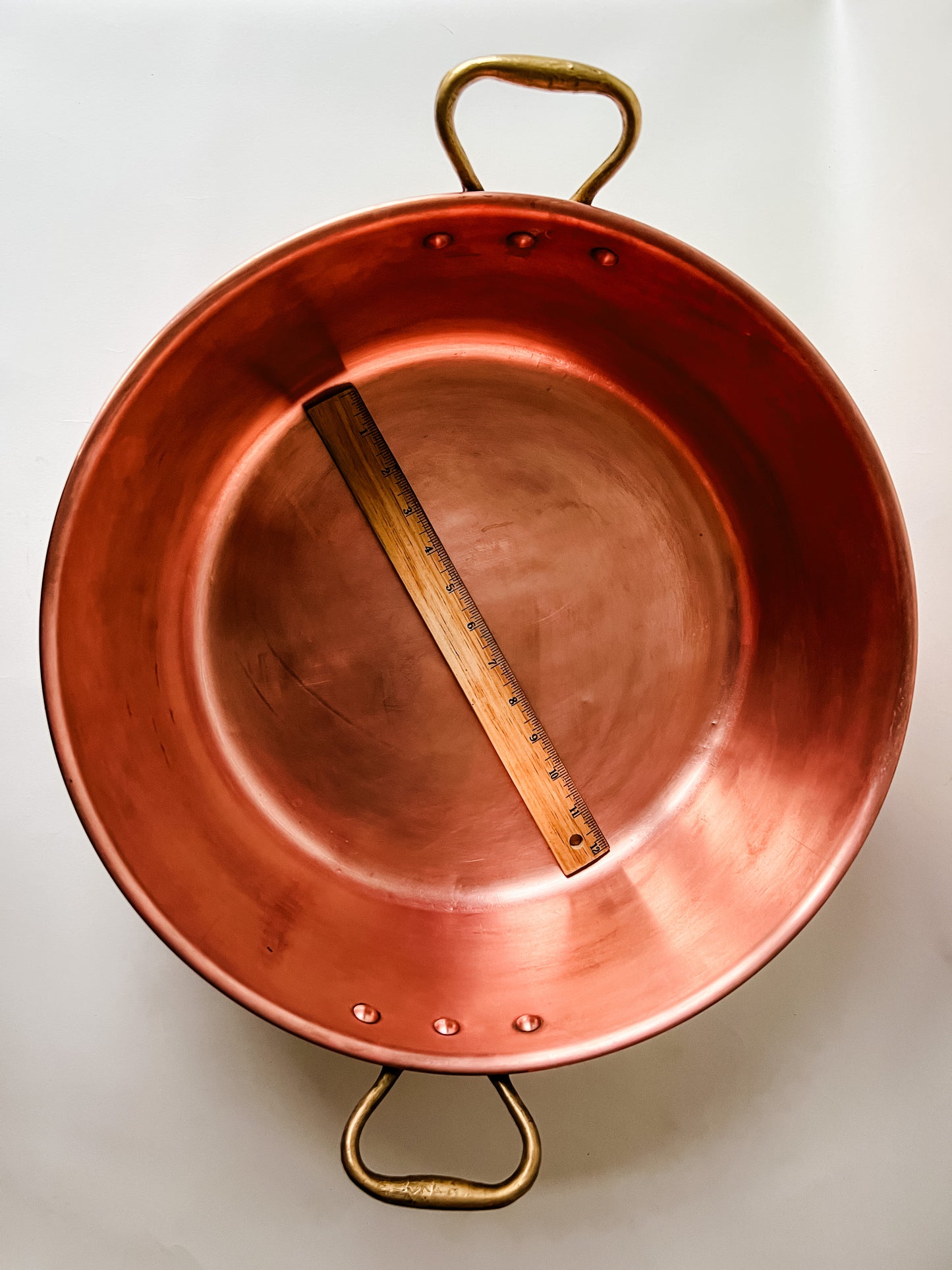 Large Vintage Copper Preserving Pan