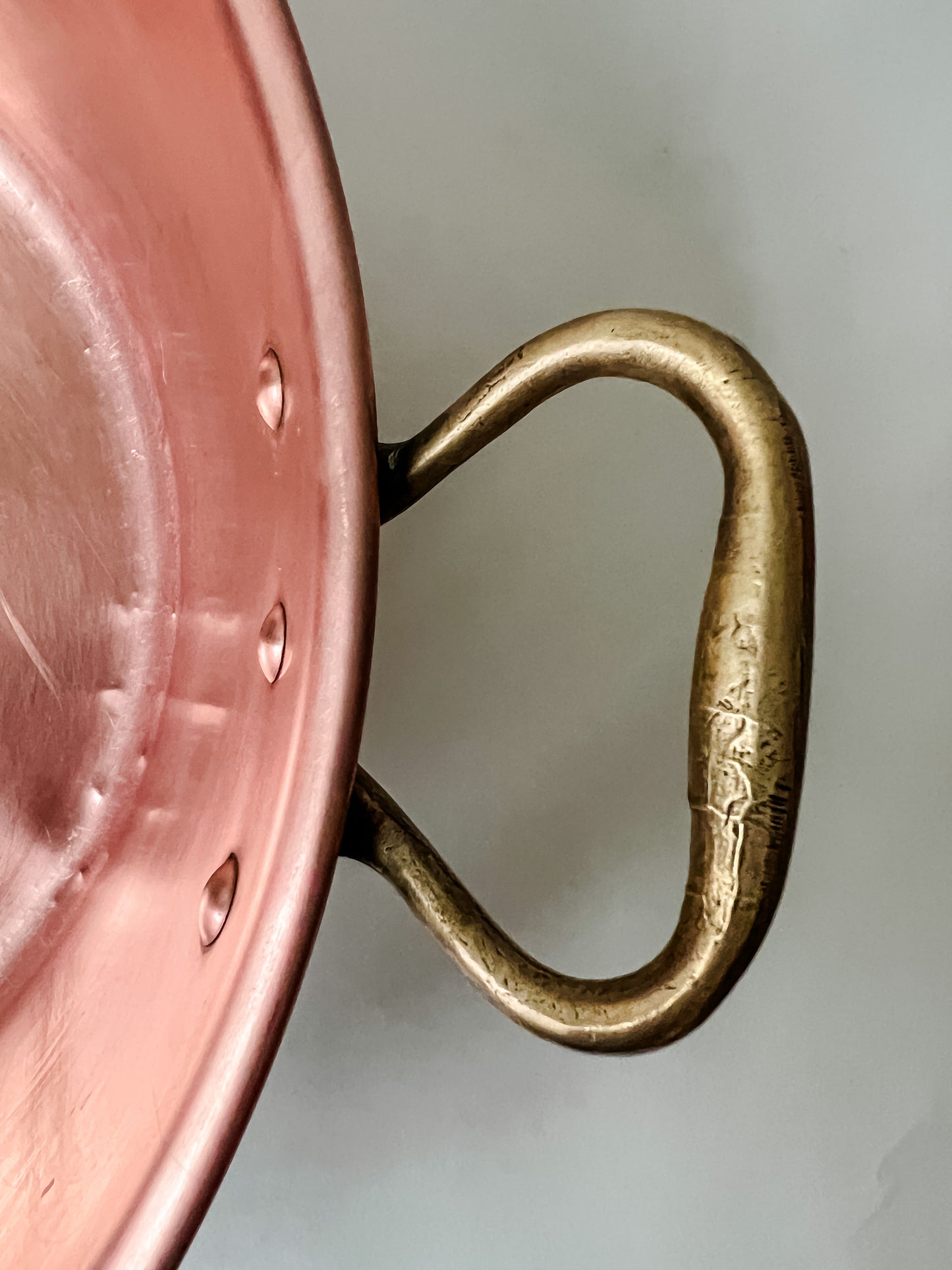 Large Vintage Copper Preserving Pan