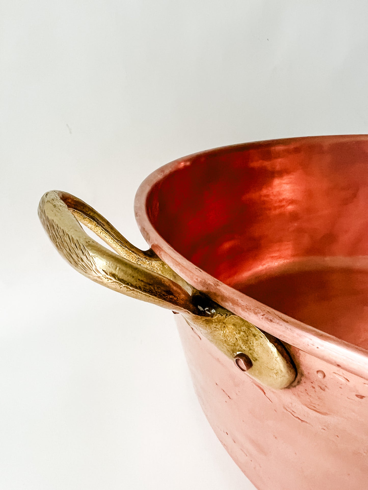 Large Vintage Copper Preserving Pan