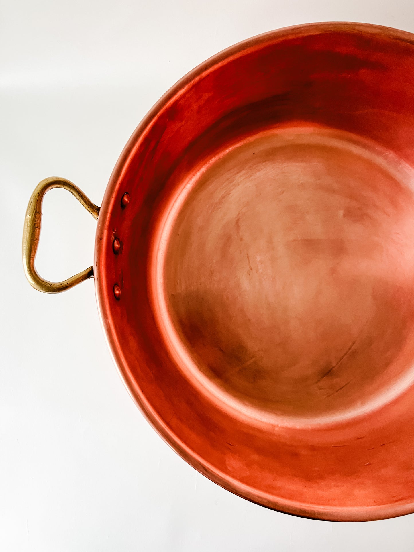 Large Vintage Copper Preserving Pan