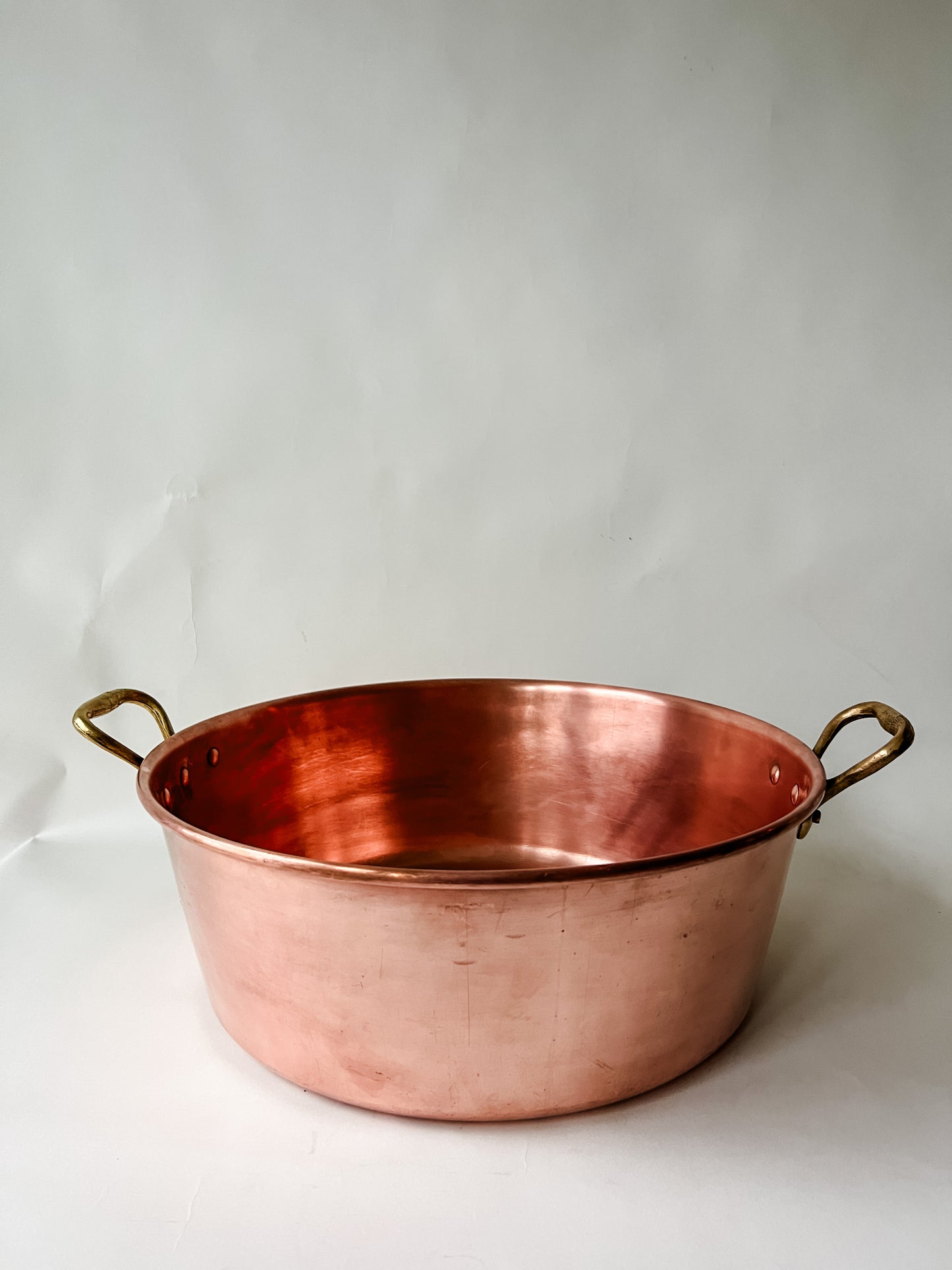 Large Vintage Copper Preserving Pan