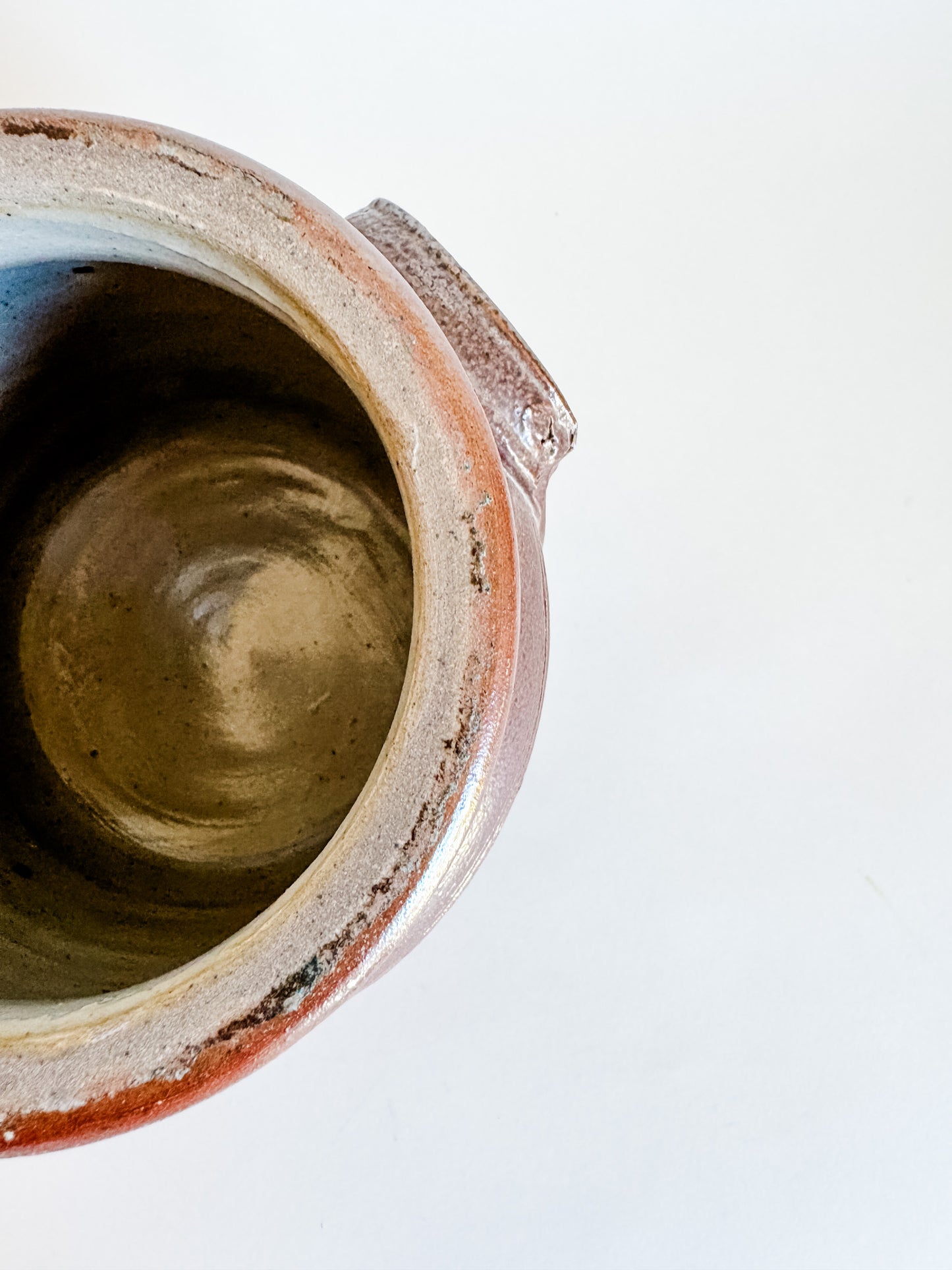 Small Glazed Stoneware Crock With Handles (sold individually)