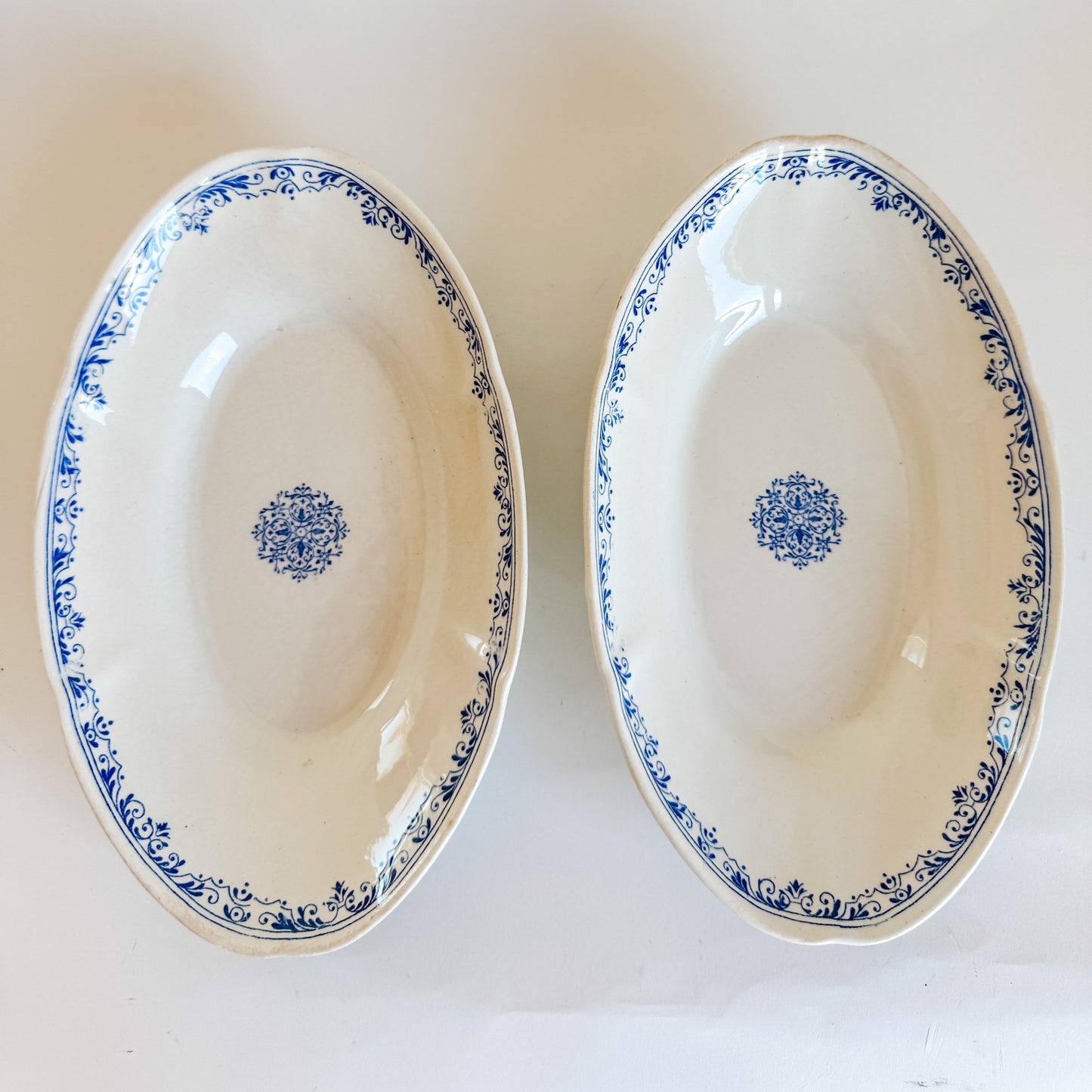 Oval Dish With French Blue Pattern (sold individually)