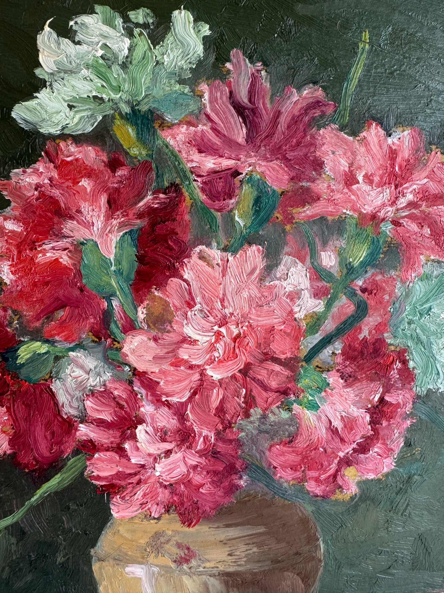Double-Sided Vintage French Oil Painting