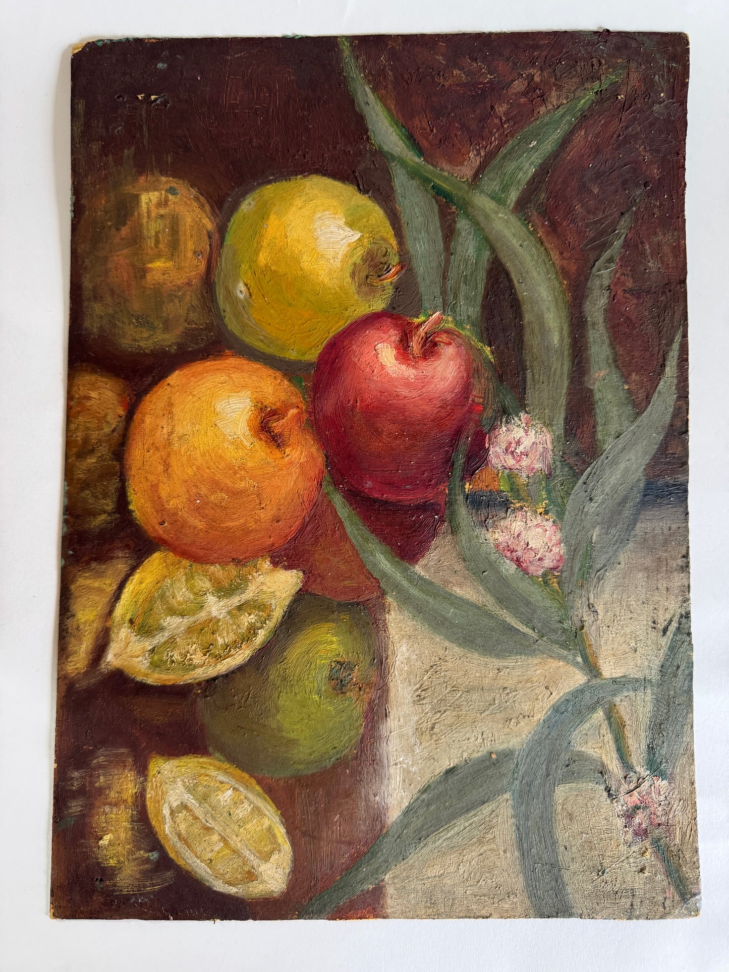 Double-Sided Vintage French Oil Painting