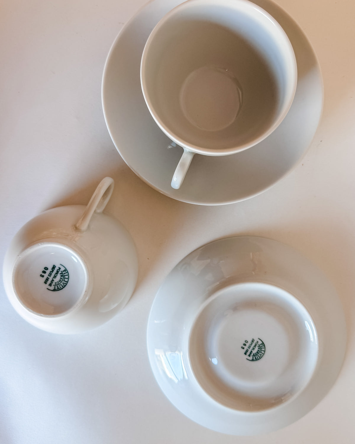 Pillivuyt Tea Cups (set of 2)