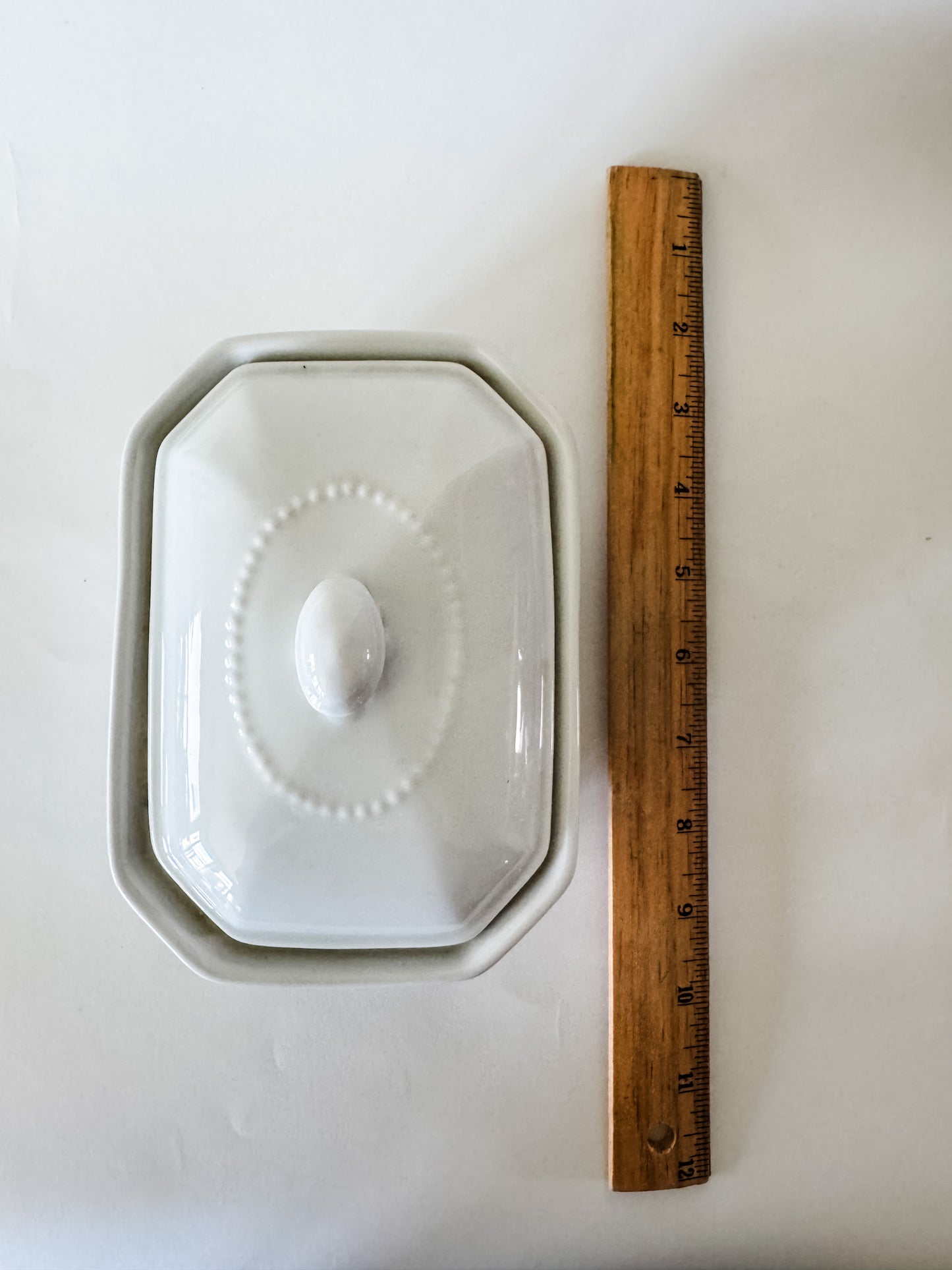 Small White Apilco Porcelain Casserole Dish