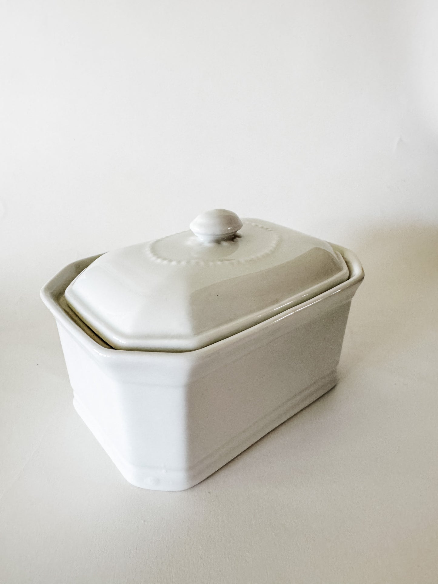 Small White Apilco Porcelain Casserole Dish