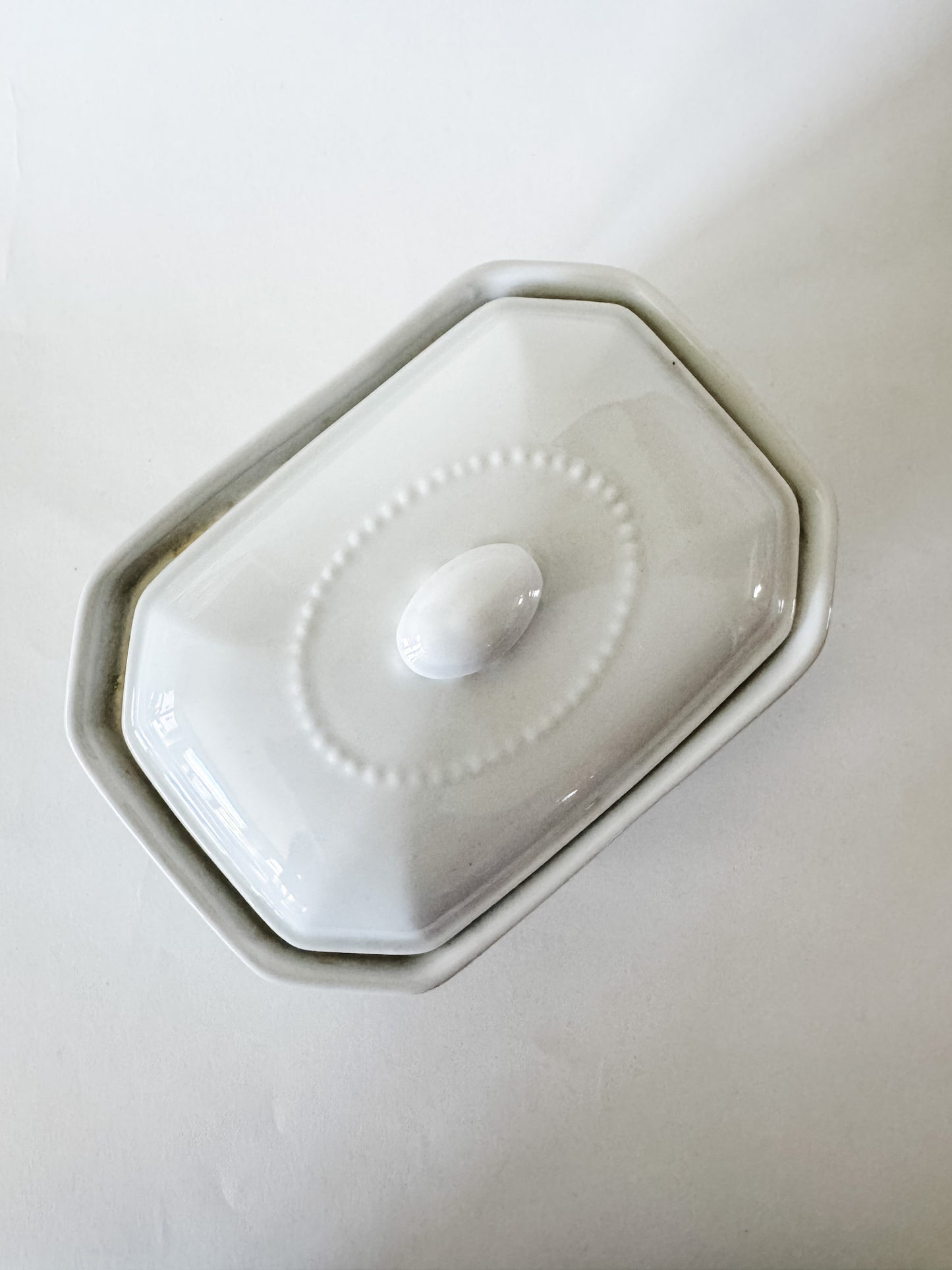 Small White Apilco Porcelain Casserole Dish