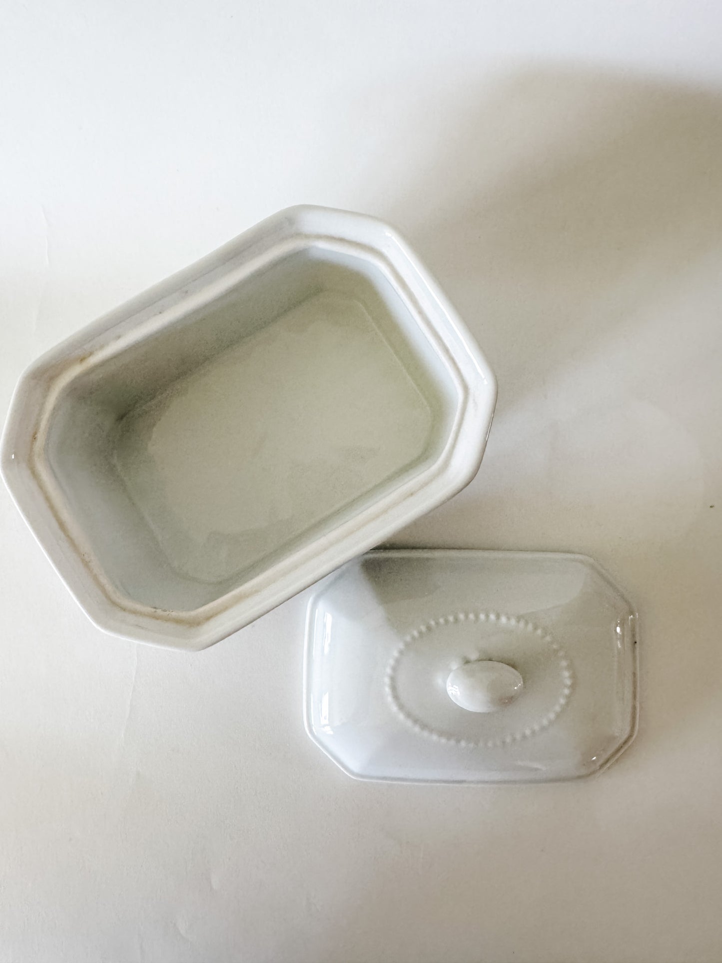 Small White Apilco Porcelain Casserole Dish