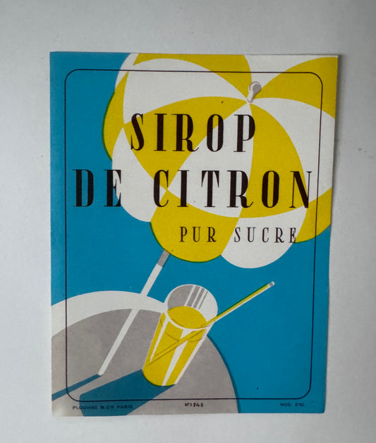 Vintage Sirop de Citron Lables