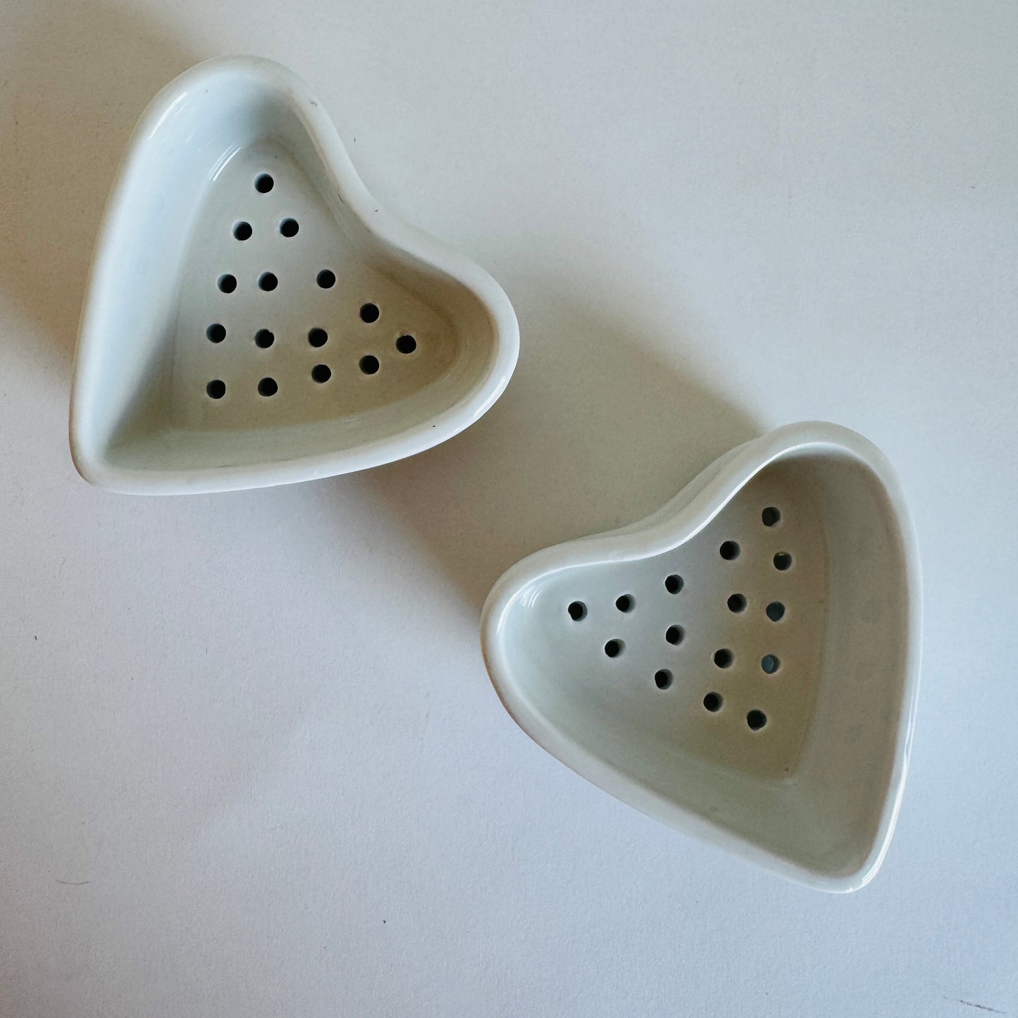 Ironstone Heart-Shaped Cheese Molds (sold individually)