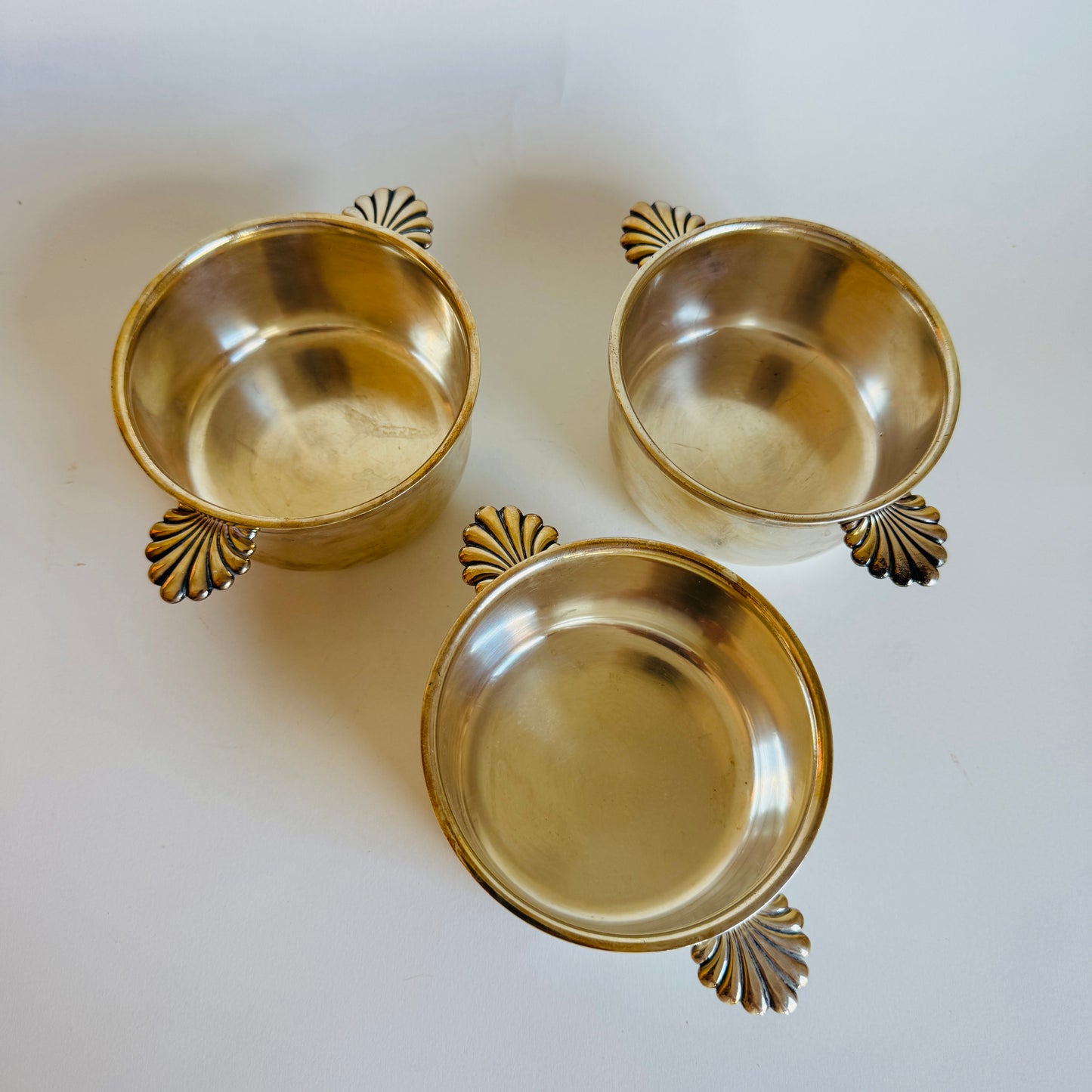 Vintage French Silverplate Two-Handled Bowls (sold individually)