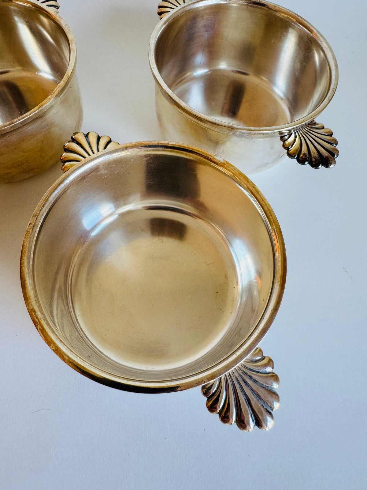 Vintage French Silverplate Two-Handled Bowls (sold individually)