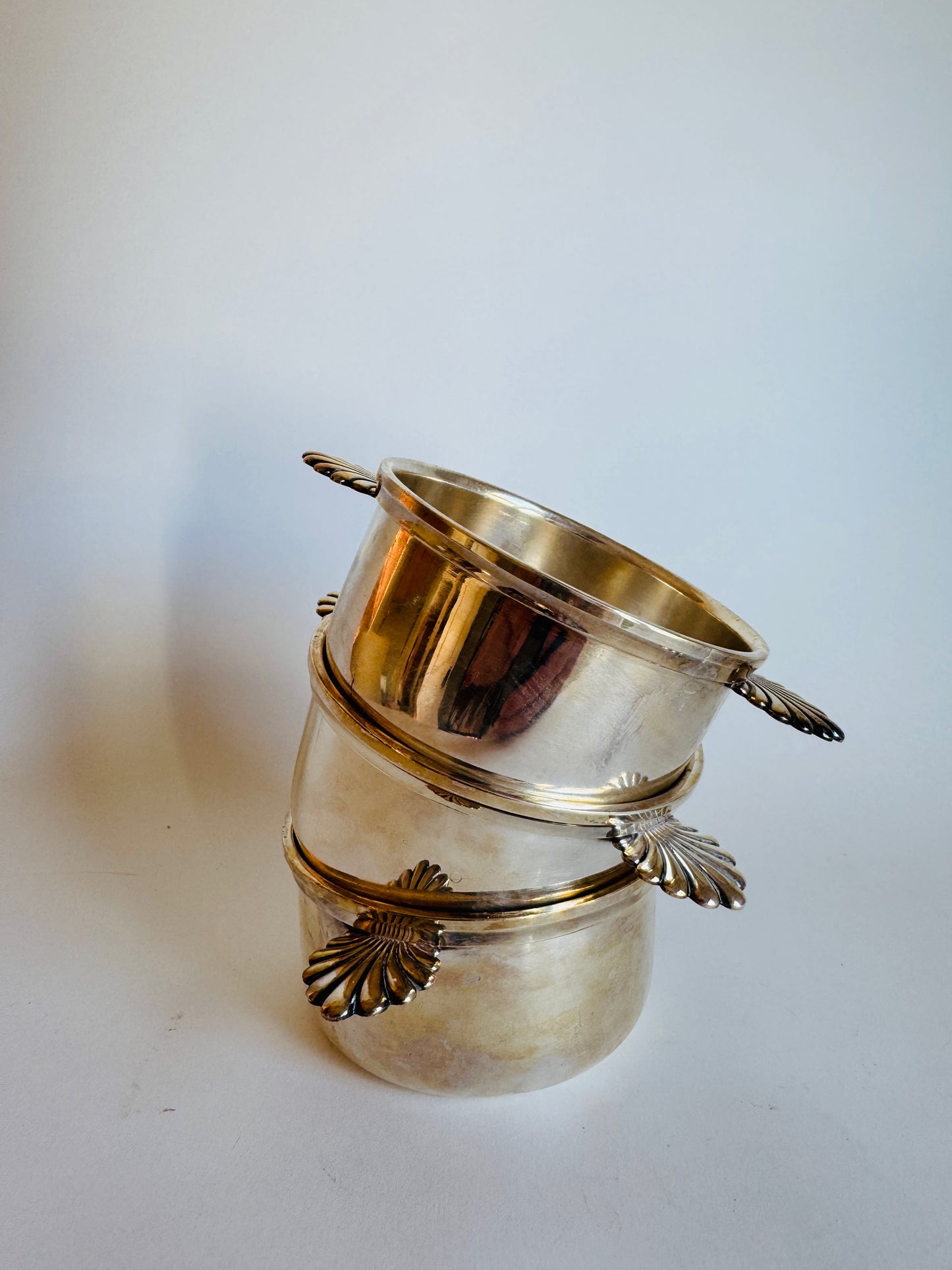 Vintage French Silverplate Two-Handled Bowls (sold individually)