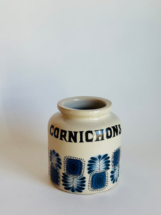 Rare Vintage French Cornichons Crock