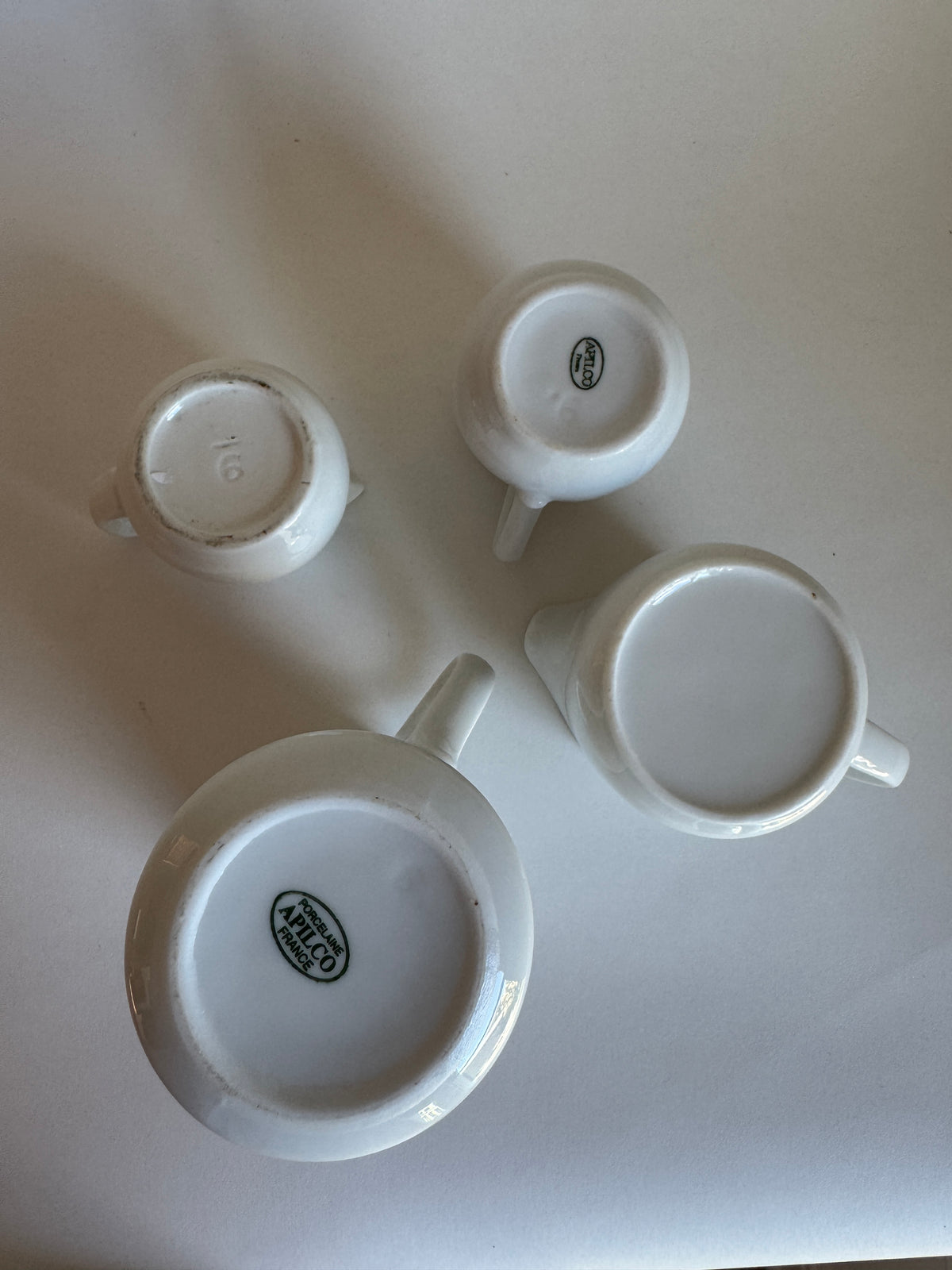 Apilco French Porcelain Pitchers (sold individually)