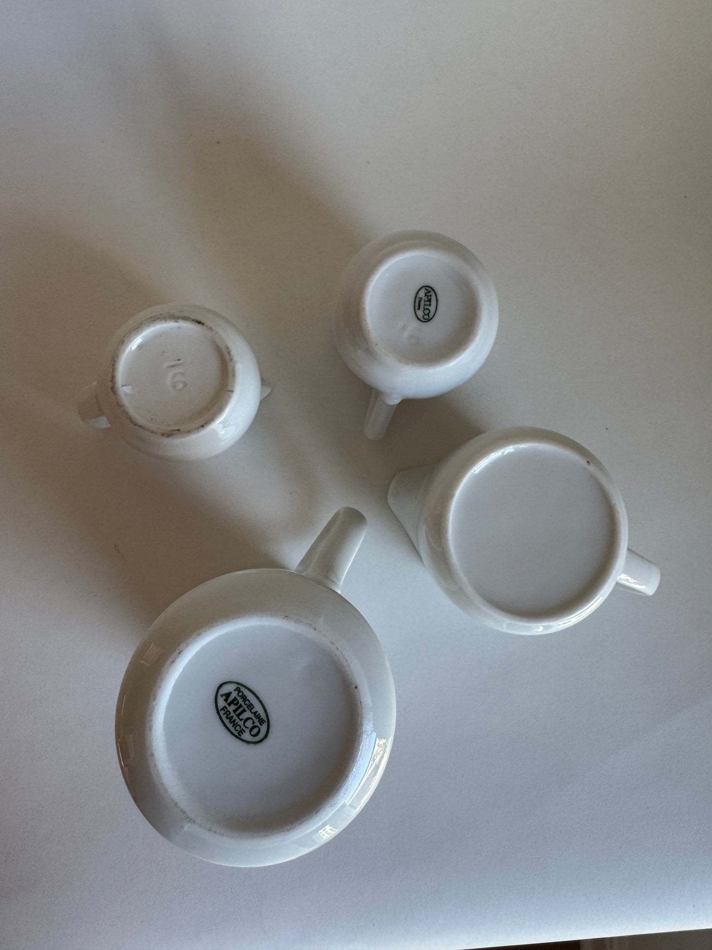 Apilco French Porcelain Pitchers (sold individually)
