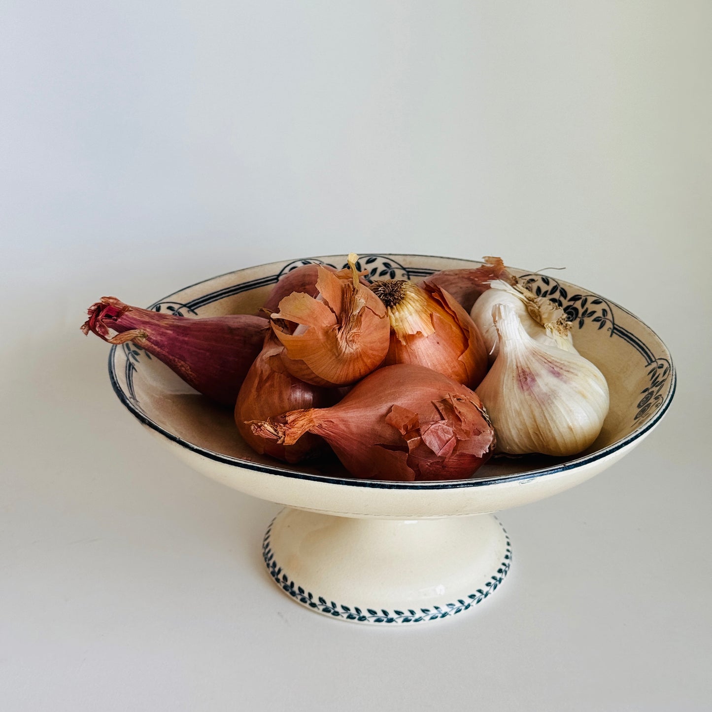 Vintage Ironstone Footed Serving Dish
