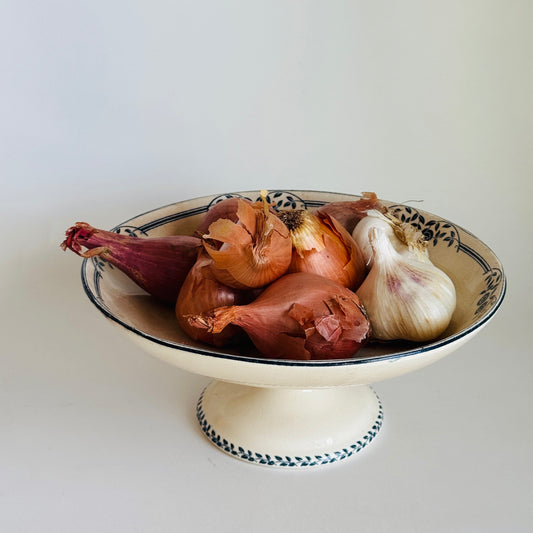 Vintage Ironstone Footed Serving Dish