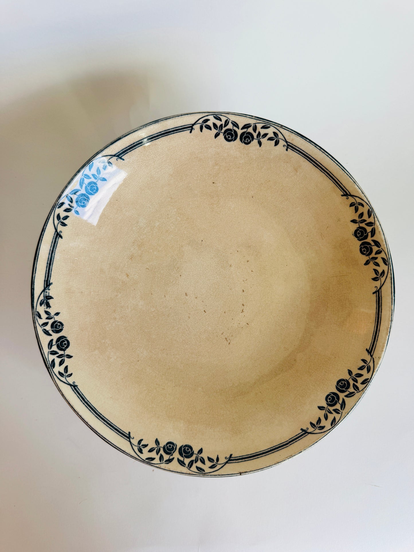 Vintage Ironstone Footed Serving Dish