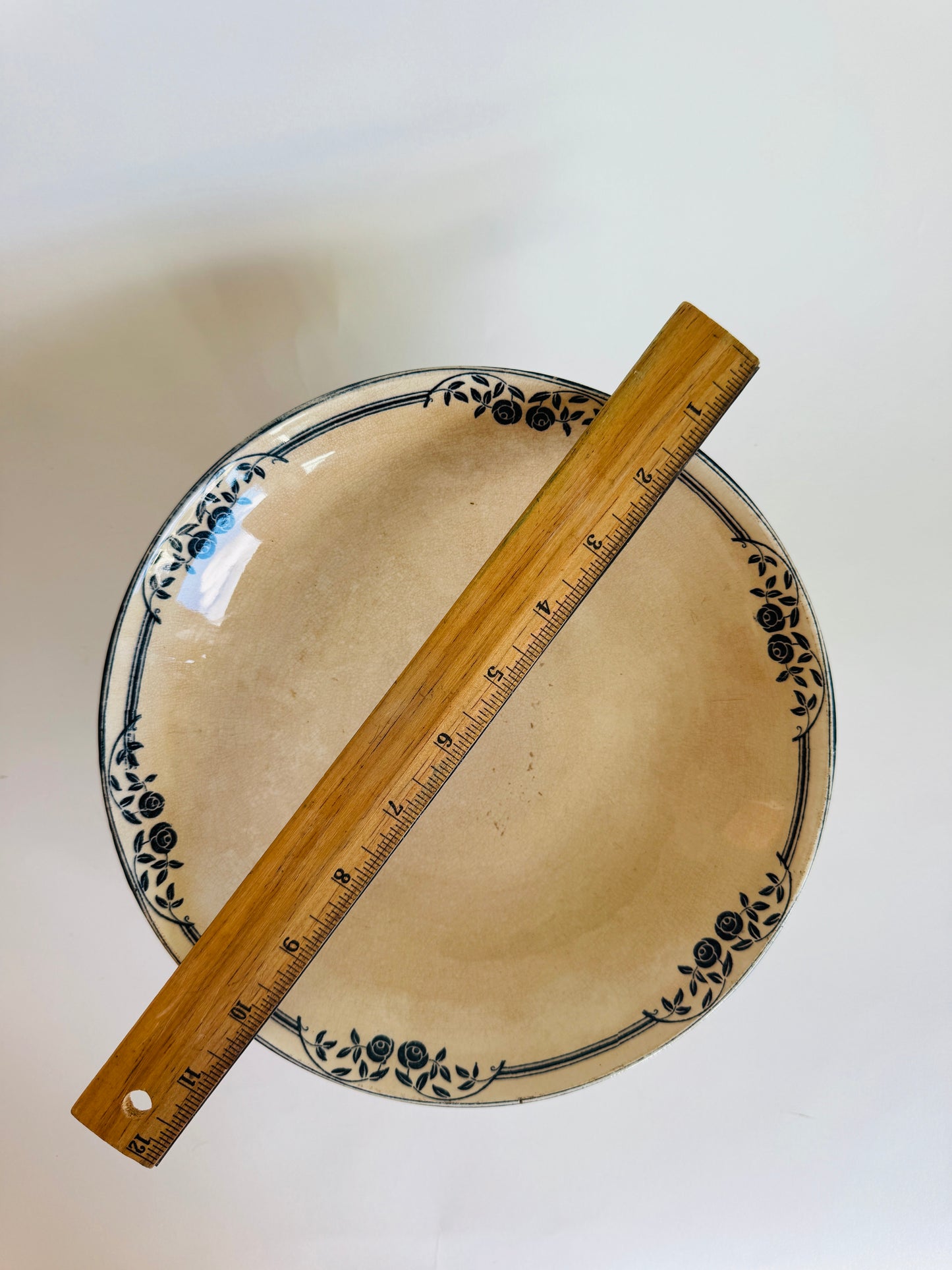 Vintage Ironstone Footed Serving Dish