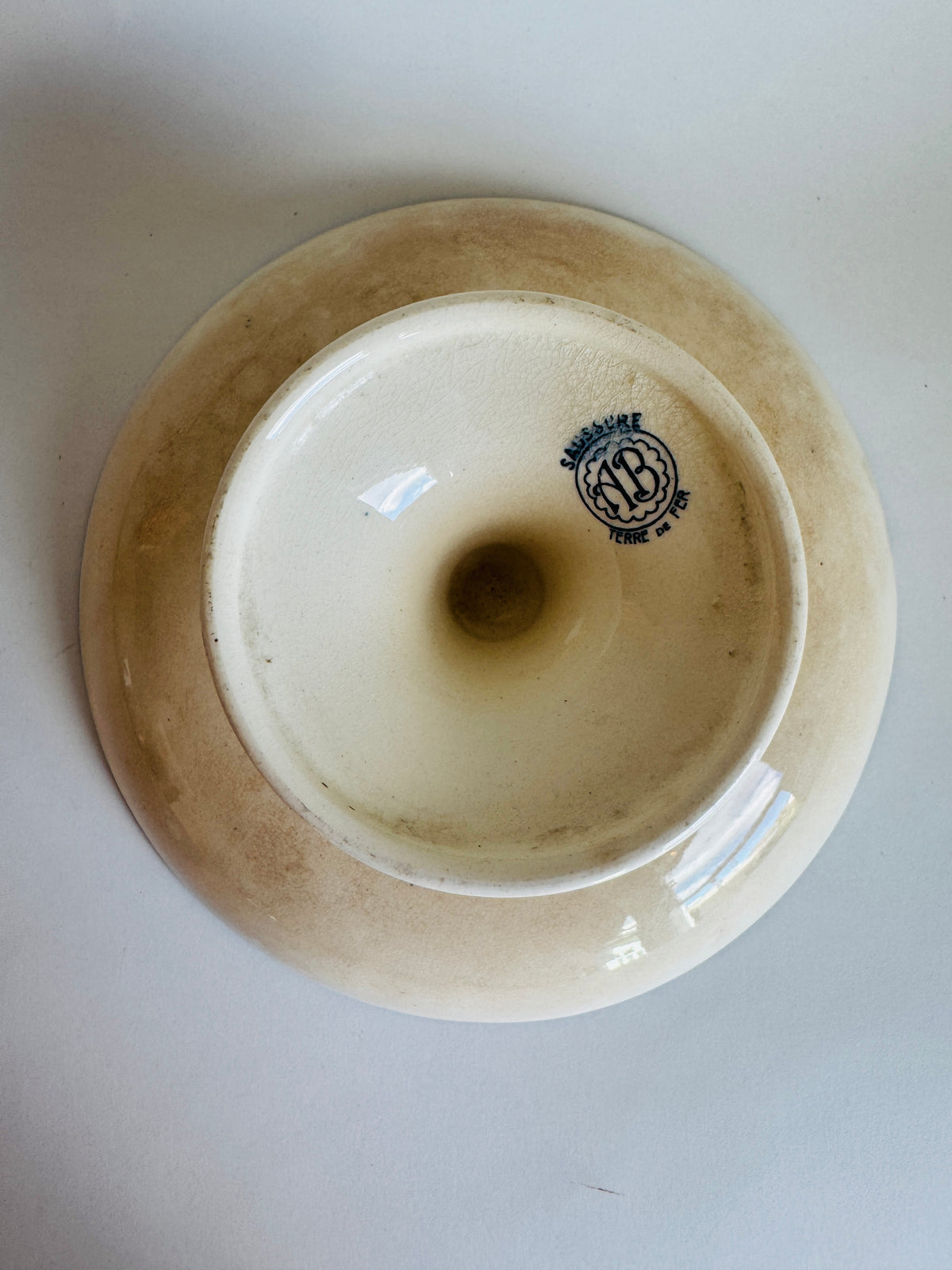 Vintage Ironstone Footed Serving Dish