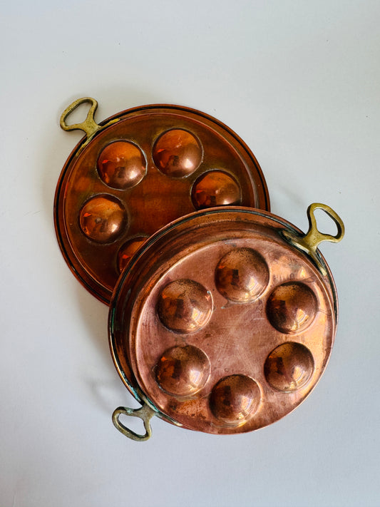 Vintage Copper Escargot Pan (sold individually)