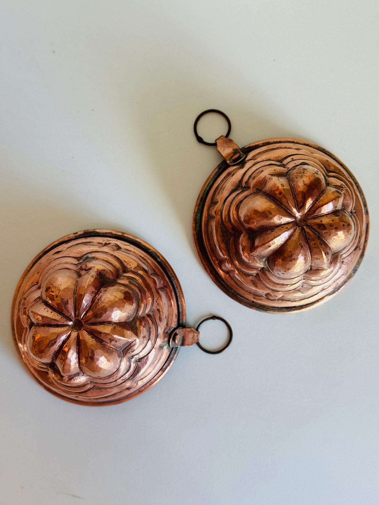Vintage French Copper Mold with Layered Floral Design sold individually)