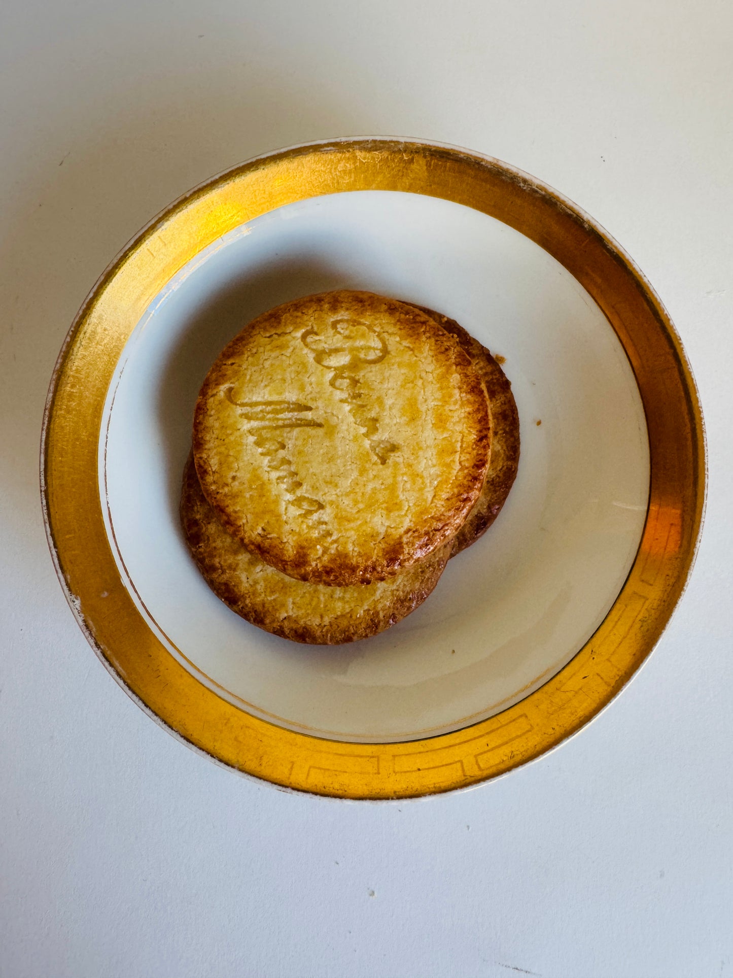 Vintage French Haviland Limoges Gilt-Rimmed Plate