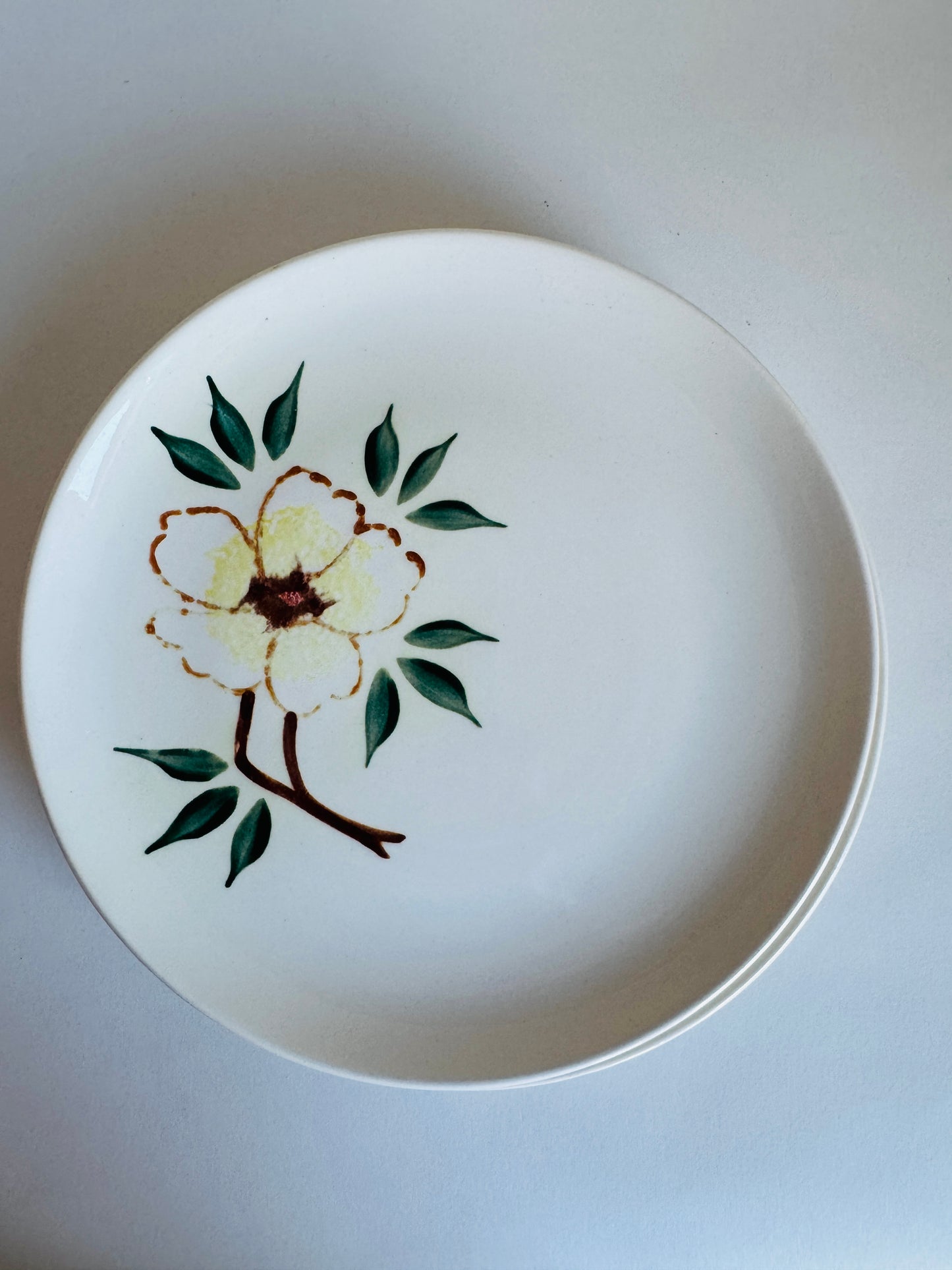 French "Fantaisie Continentale" Hand-Painted Plates (set of 4)