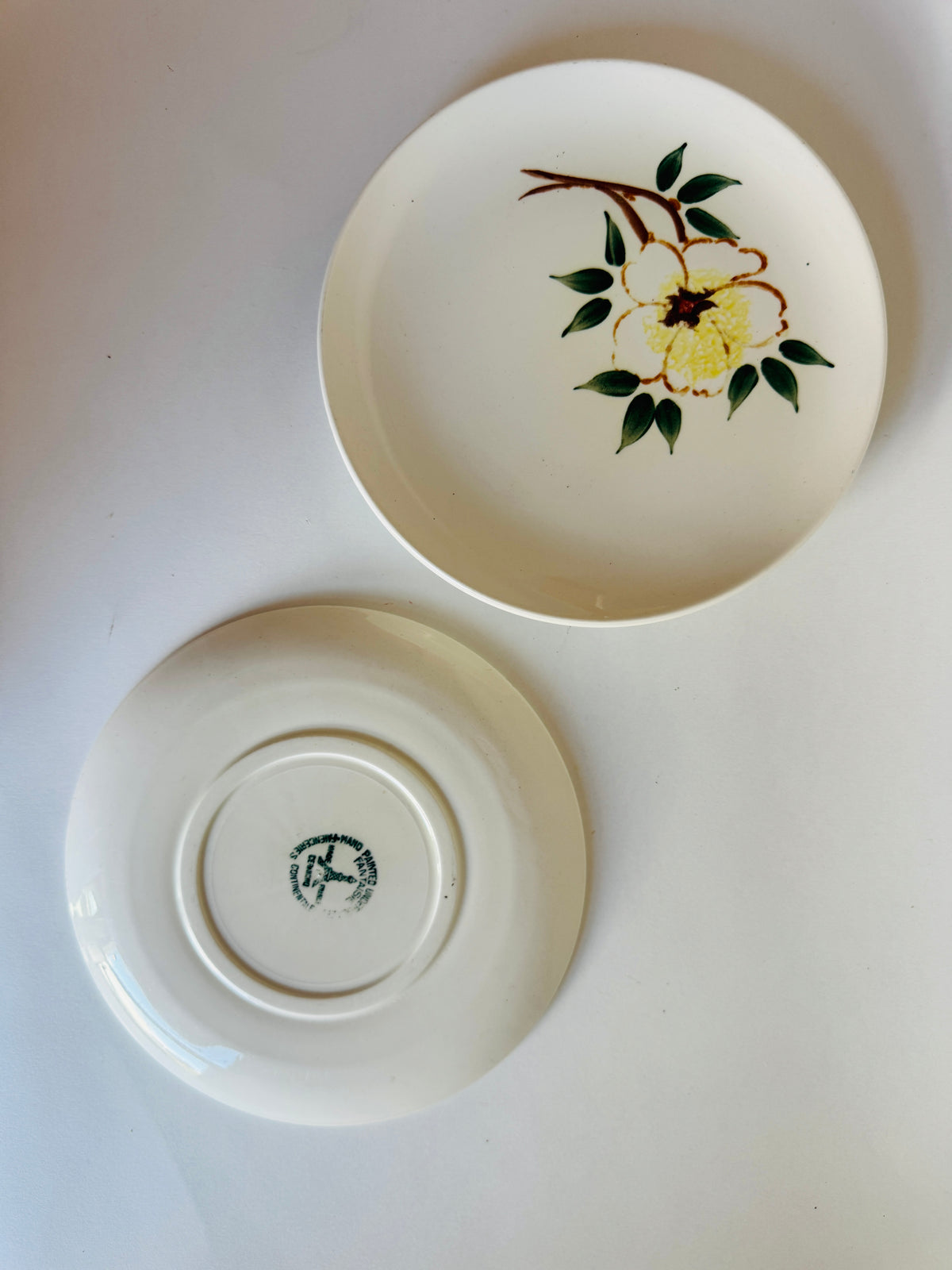 French "Fantaisie Continentale" Hand-Painted Plates (set of 4)