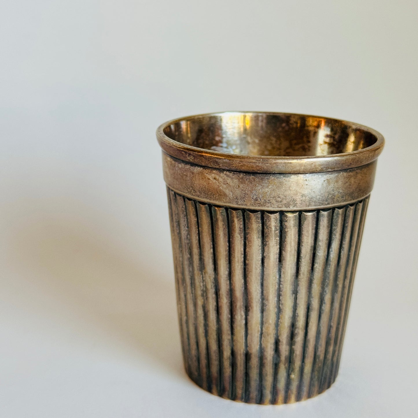 Antique French Silver-Plate Christening Cup, Stamped "Lenoire Paris"