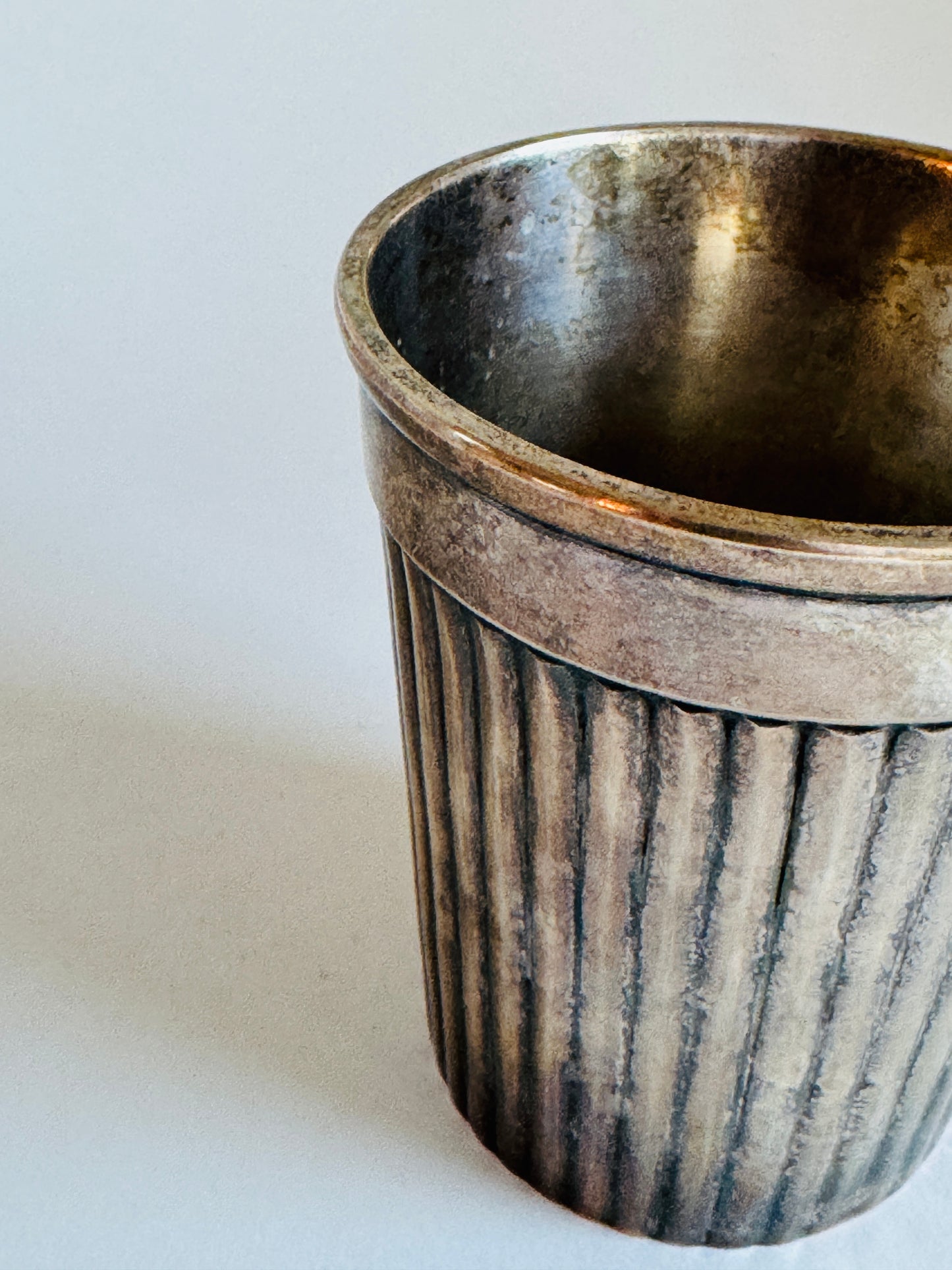 Antique French Silver-Plate Christening Cup, Stamped "Lenoire Paris"