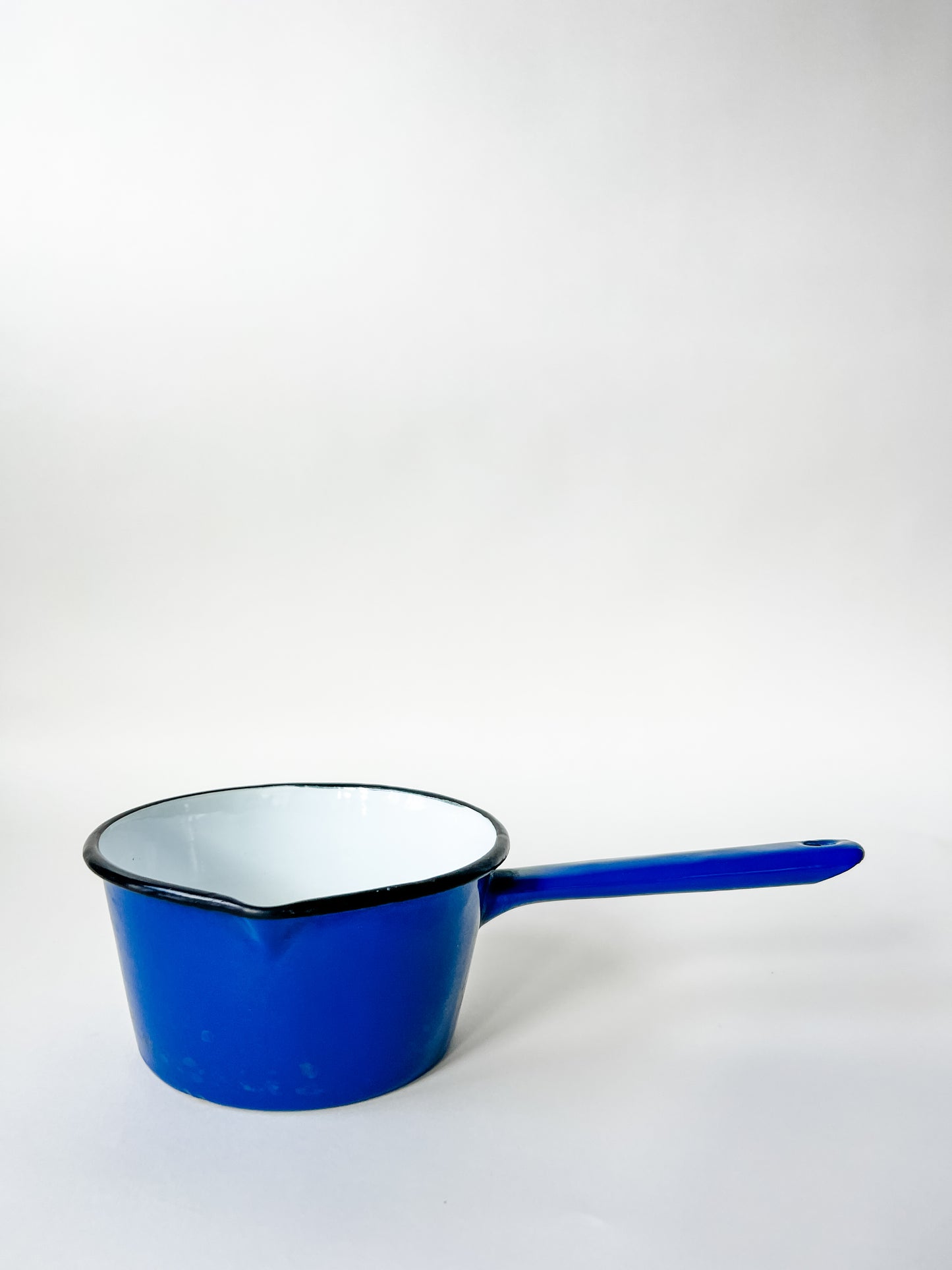 Blue French Enamel Pot