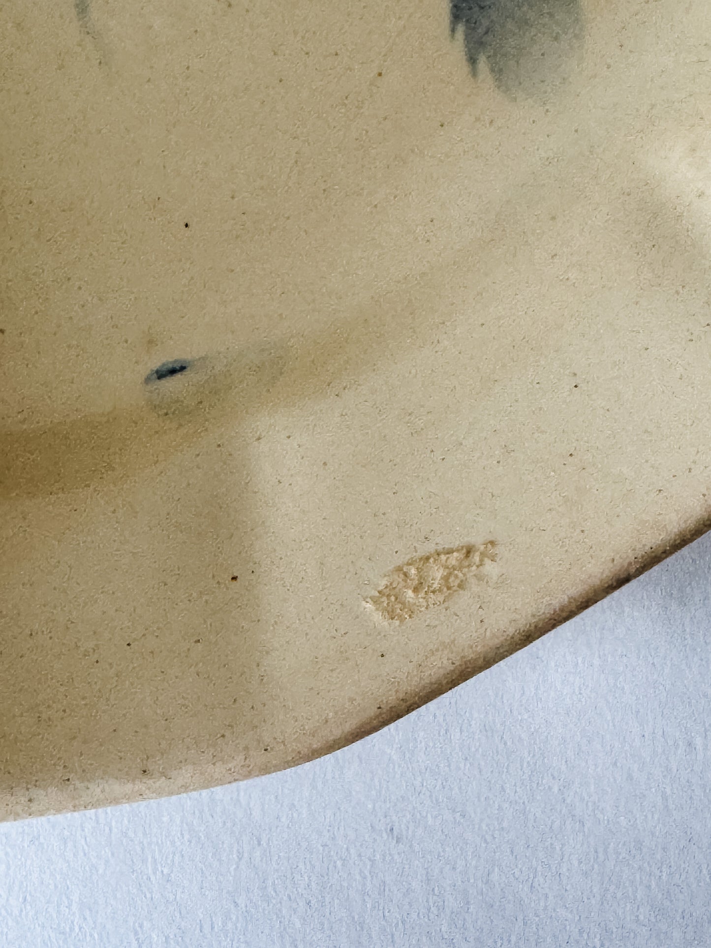 Small Appetizer Dish With a Blue Flower in the Middle