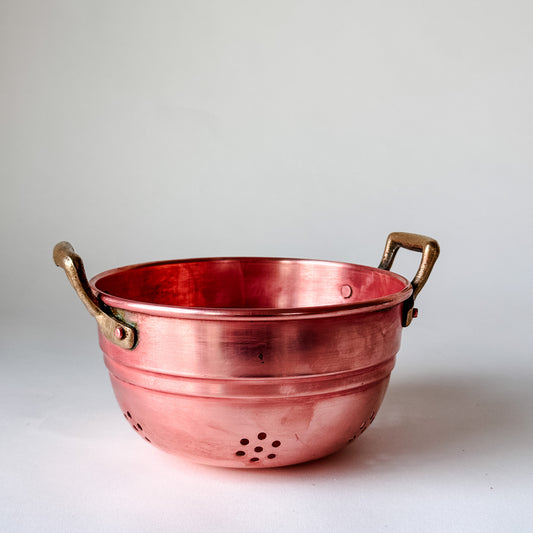 Small Copper Strainer With Handles