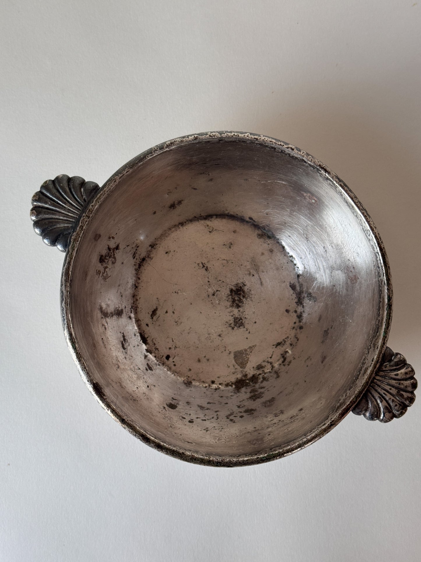 Small Vintage French Silver Bowl With Handles