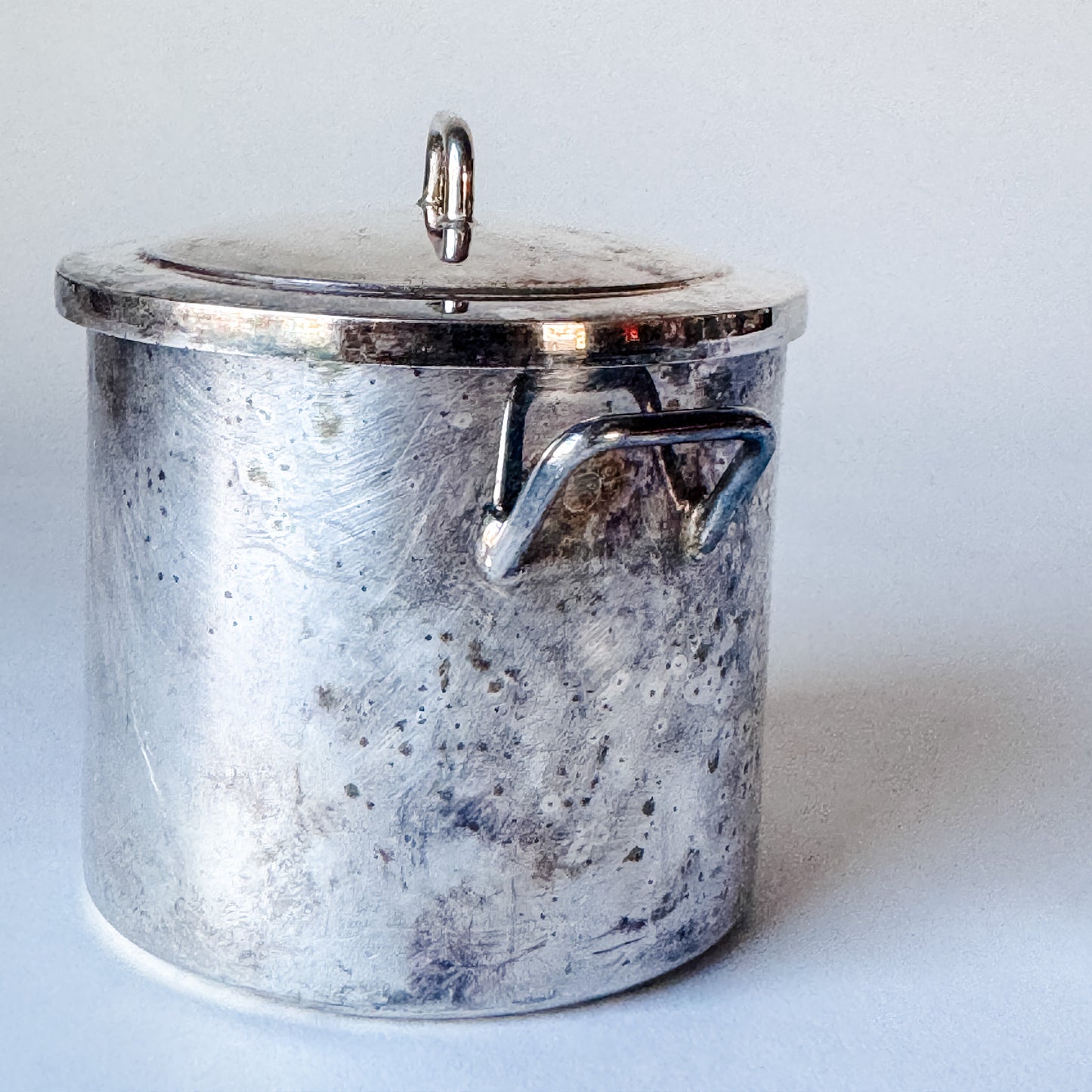 Orfevrerie de France Silver Sugar Vessel With Lid