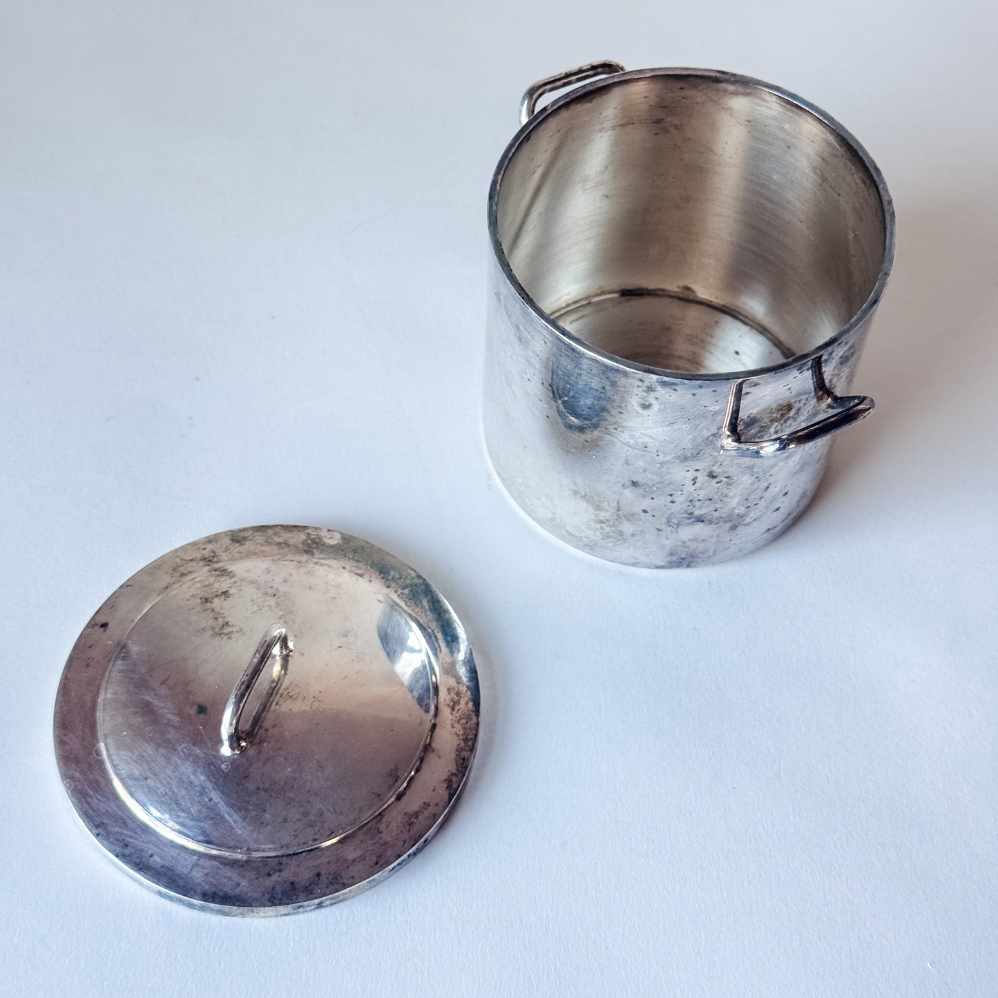 Orfevrerie de France Silver Sugar Vessel With Lid