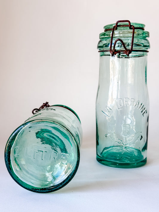 Vintage French La Lorraine Canning Jars With Lids (sold individually)