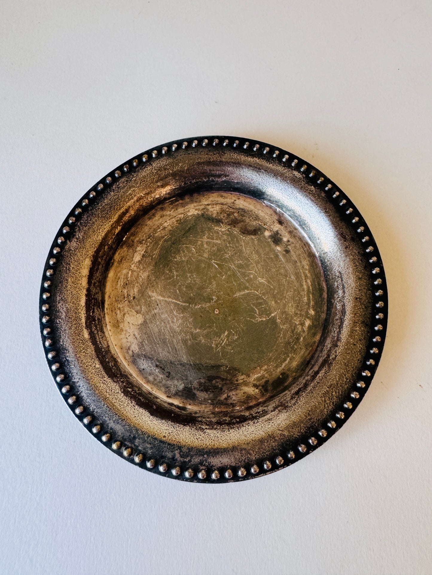 Small Vintage Cadeau Silver Tip Tray