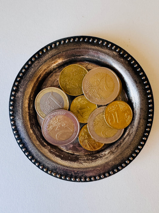 Small Vintage Cadeau Silver Tip Tray