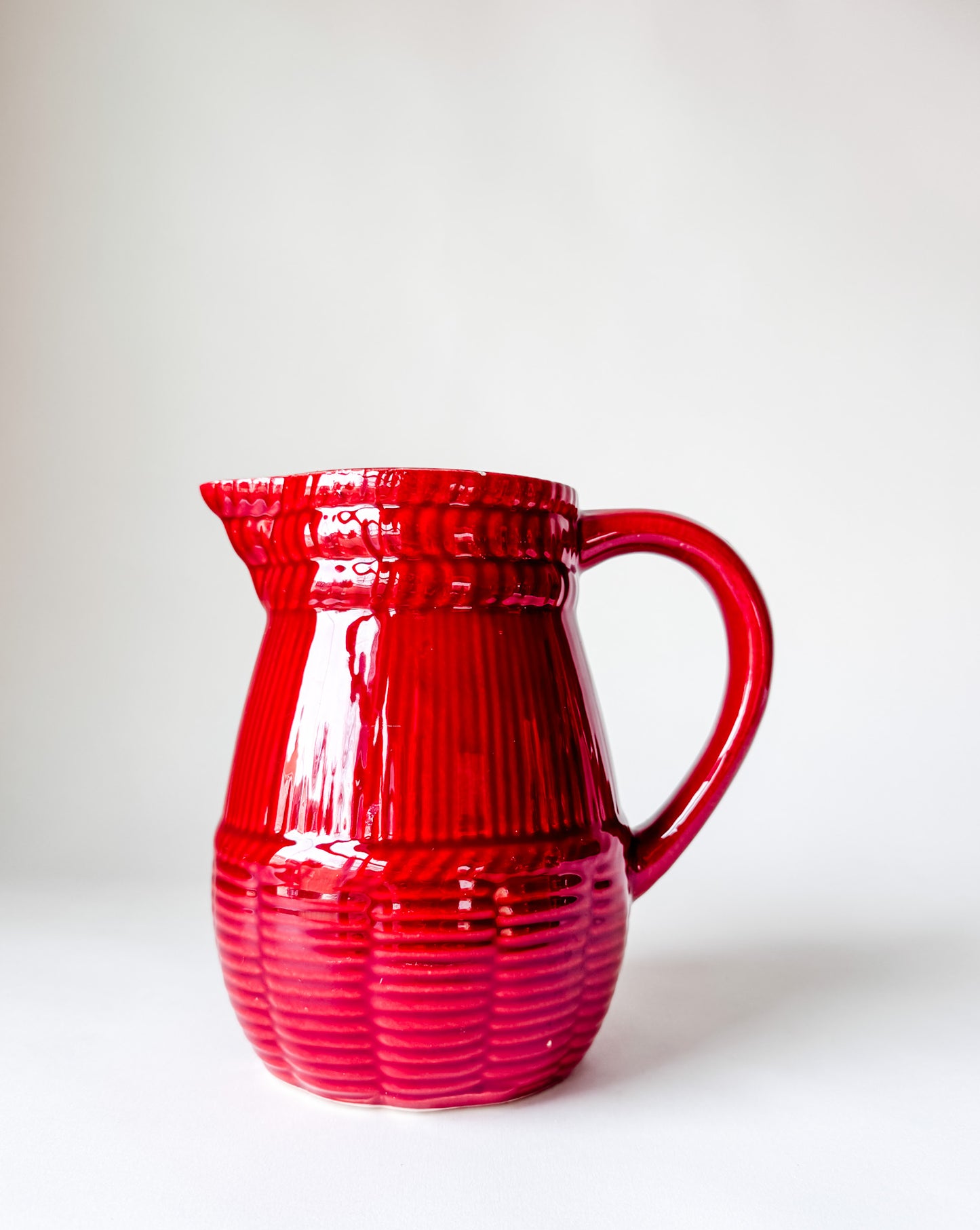 Tall Red Pitcher