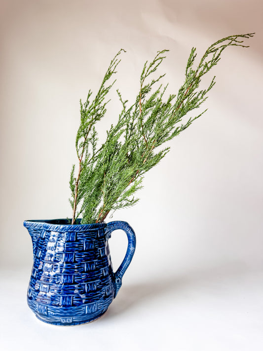 Digoin Basketweave Porcelain Pitcher