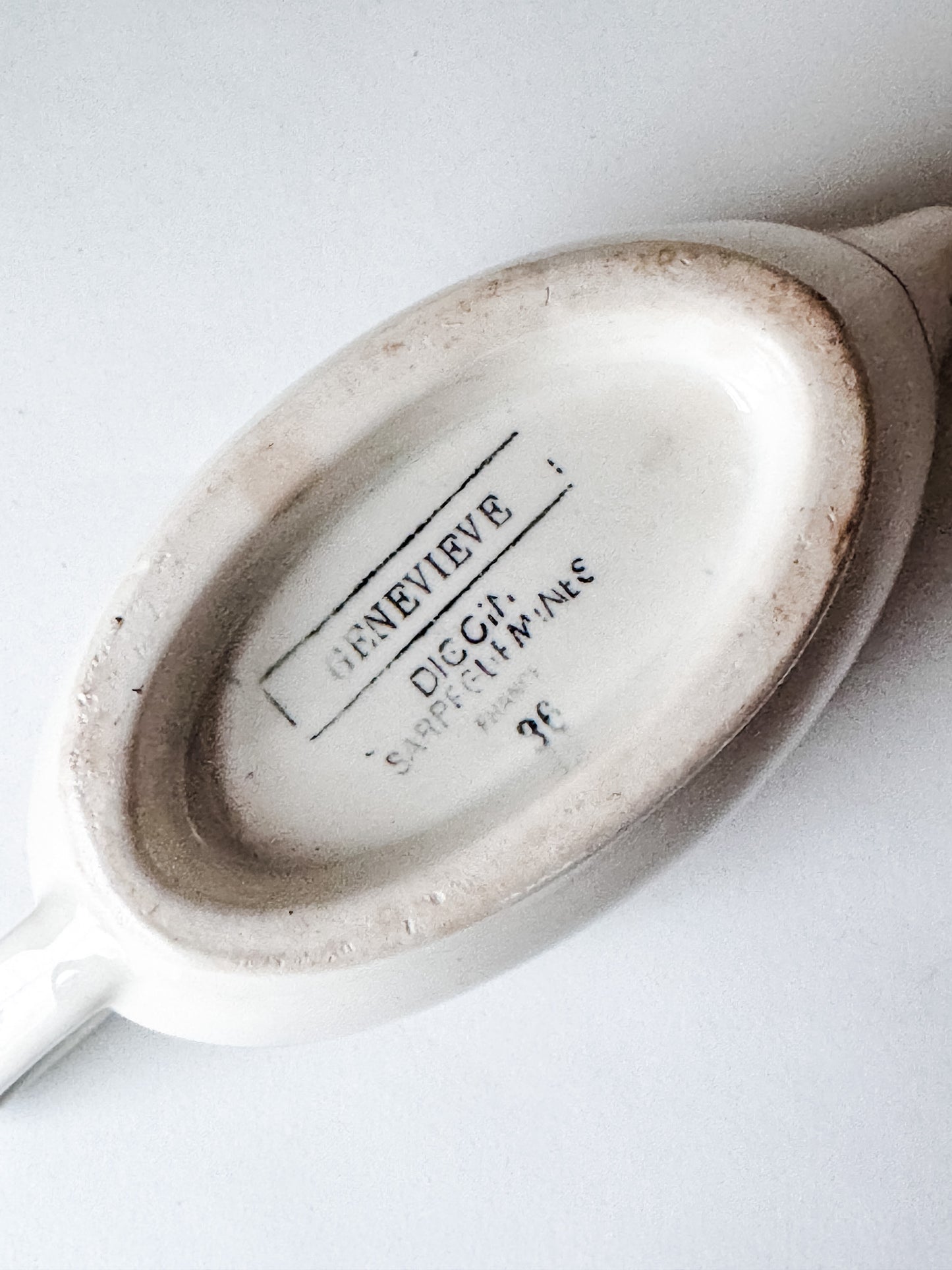 French Sauce Server With Red Floral Design